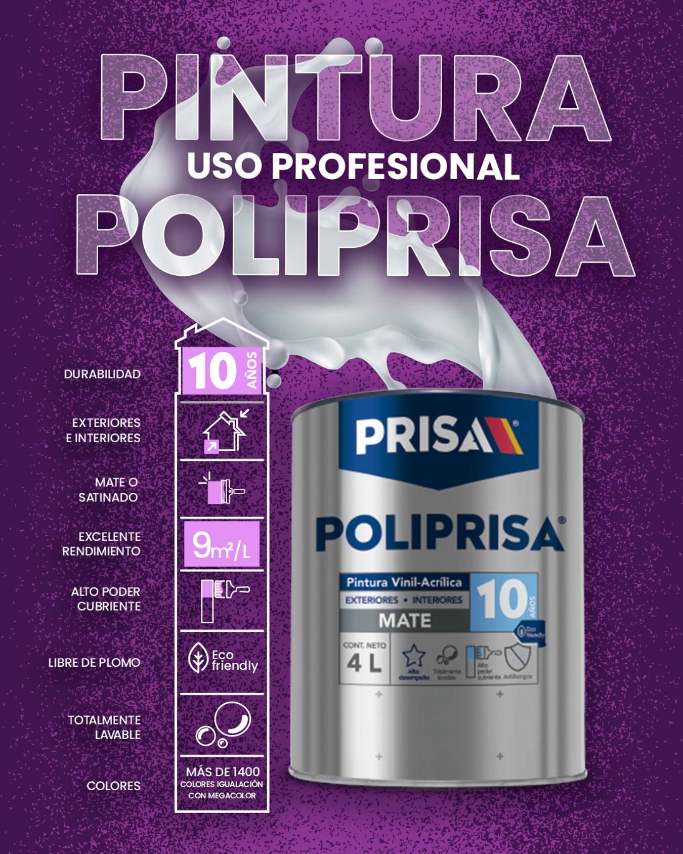 Quad - Desempeño y alto poder cubriente que protegen lo que amas. Las