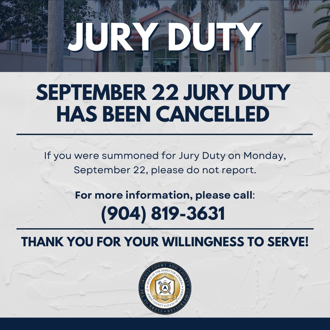 St. - JURY DUTY UPDATE: If you were summoned for jury duty on Monday ...
