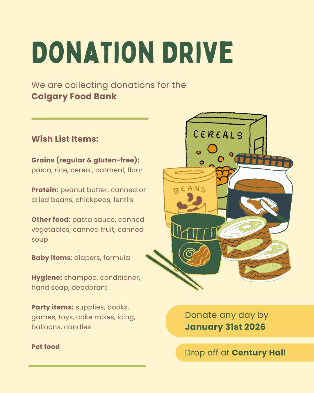 Cranston - We’re proud to support the Calgary Food Bank! Drop off non ...