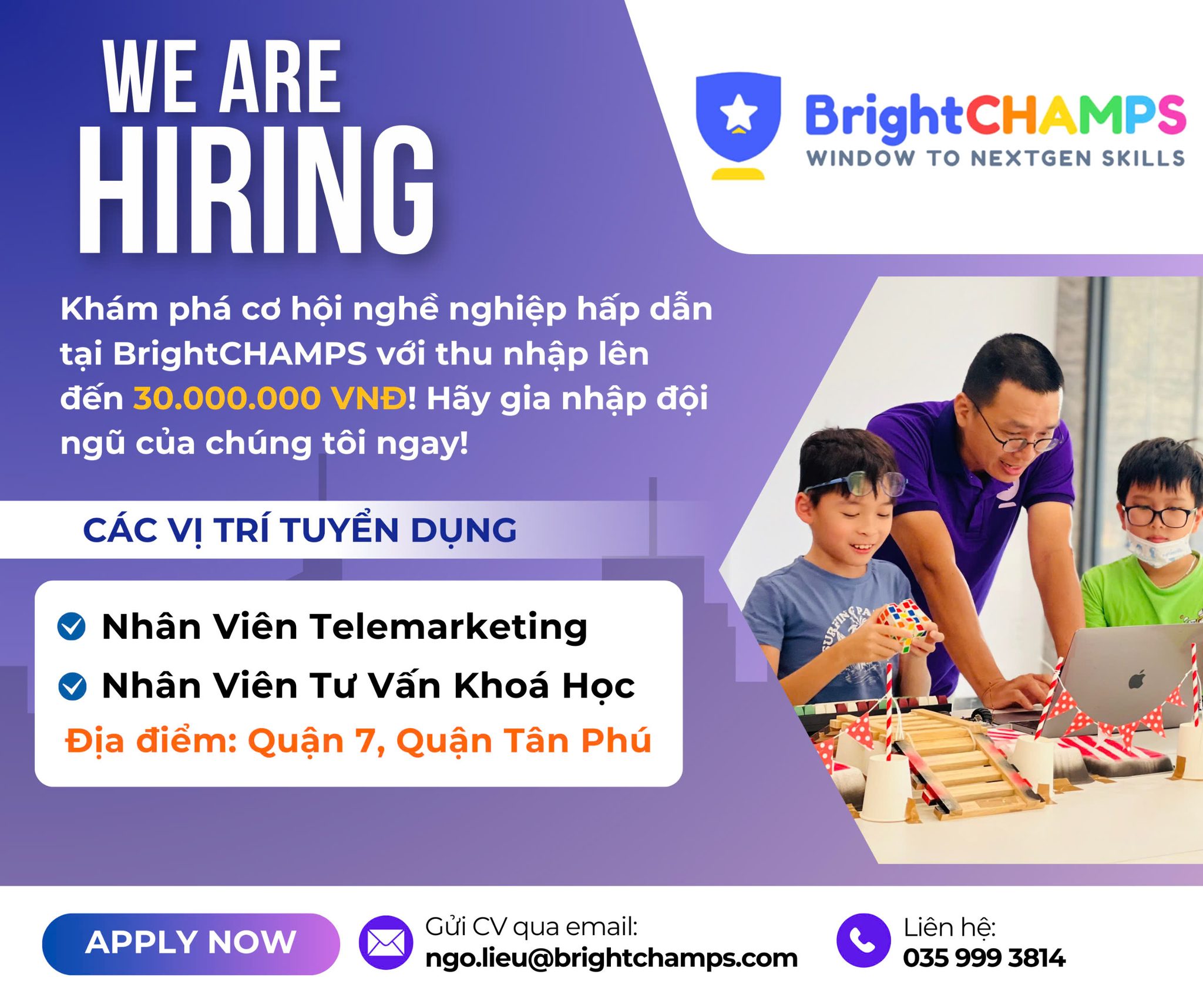Việc Làm Giáo Dục - Việc làm CHẤT | **[HCM] BrightCHAMPS Vietnam Tuyển ...