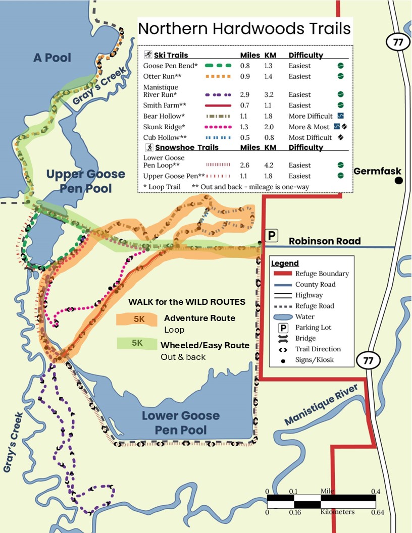 Seney - Map of the routes for the 2025 Walk for the Wild. | Facebook