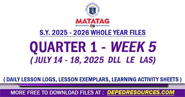 DepED - Hello, Teachers! 🌟 Your Week 5 teaching resources for Quarter 1 ...