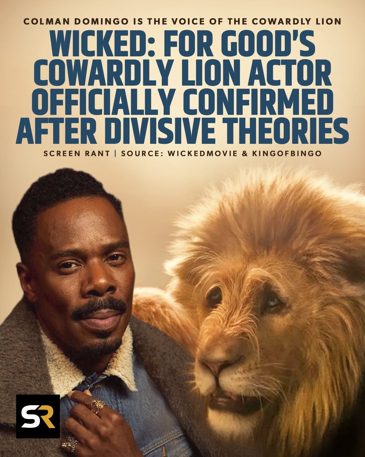Screen - The voice behind the Cowardly Lion is revealed — Colman ...