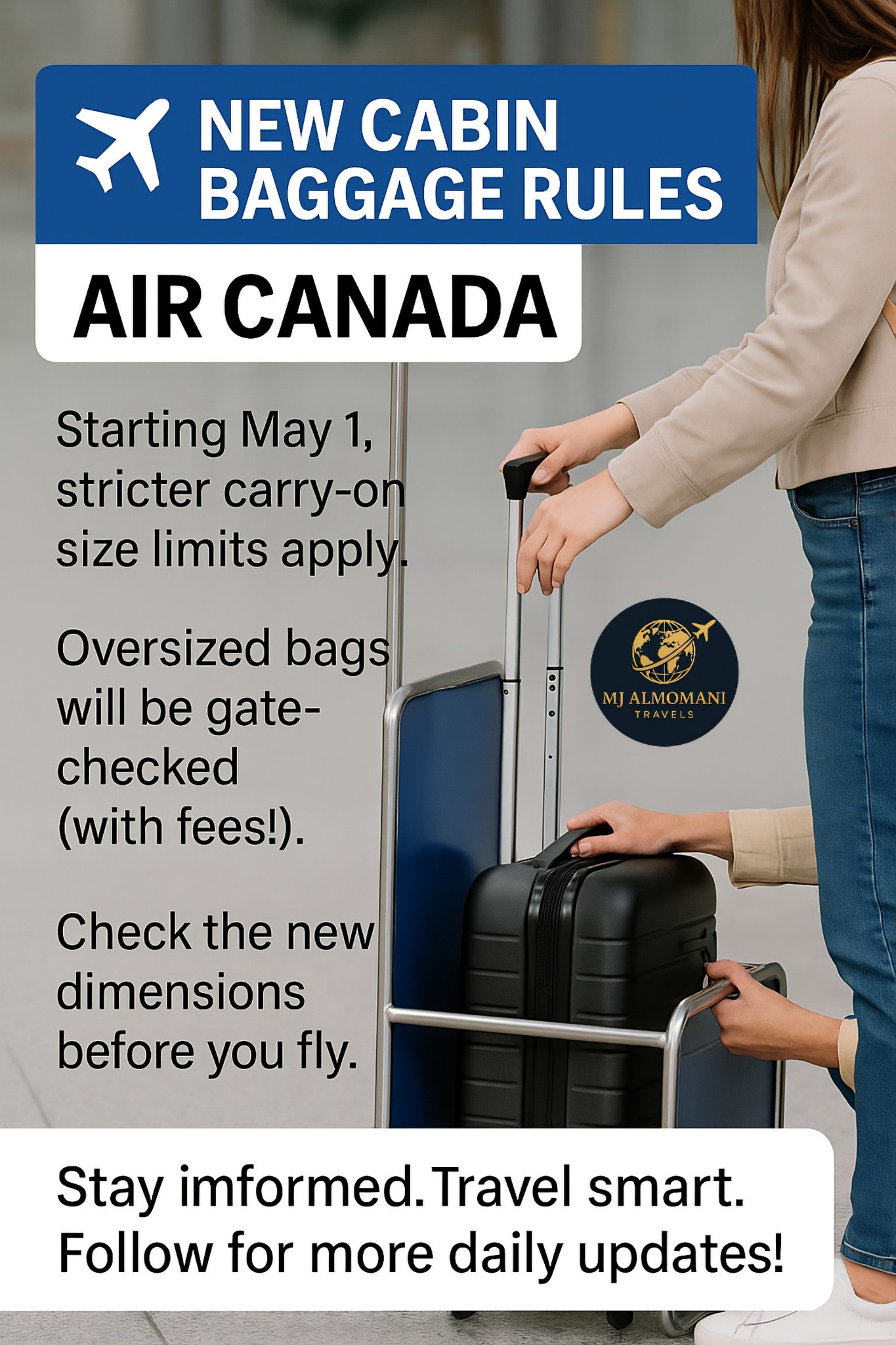 air canada packable carry-on travel tote bag Belmont 2-piece luggage set Packing A Carry on and