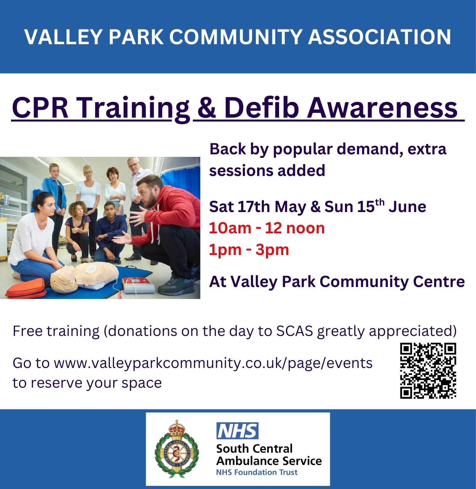 🩺FREE CPR... - Valley Park Community Centre Chandlers Ford | Facebook