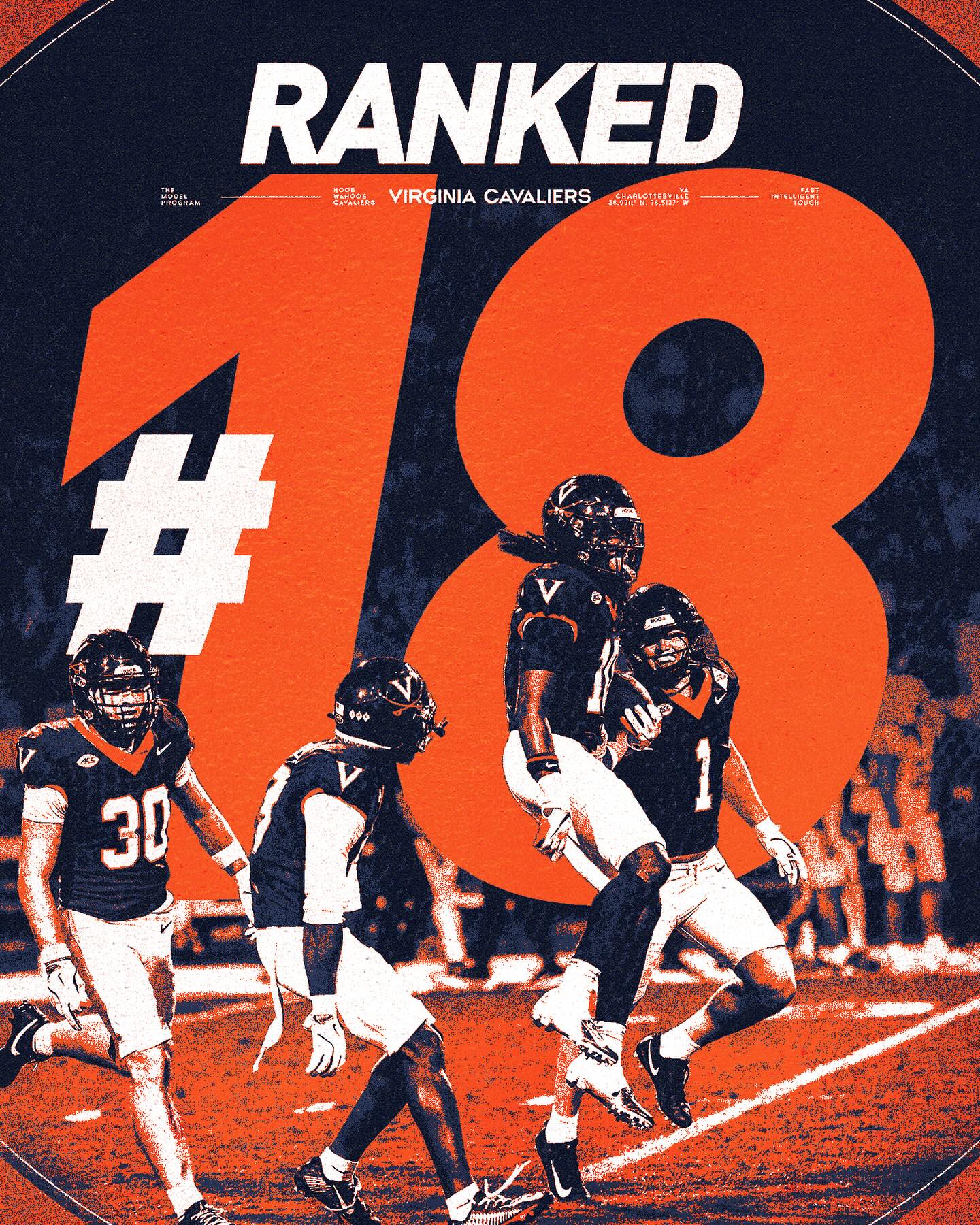 1️⃣8️⃣𝐭𝐡 𝐫𝐚𝐧𝐤𝐞𝐝 𝐇𝐎𝐎𝐒 #GoHoos 🔶⚔️🔷 - Virginia Football | Facebook