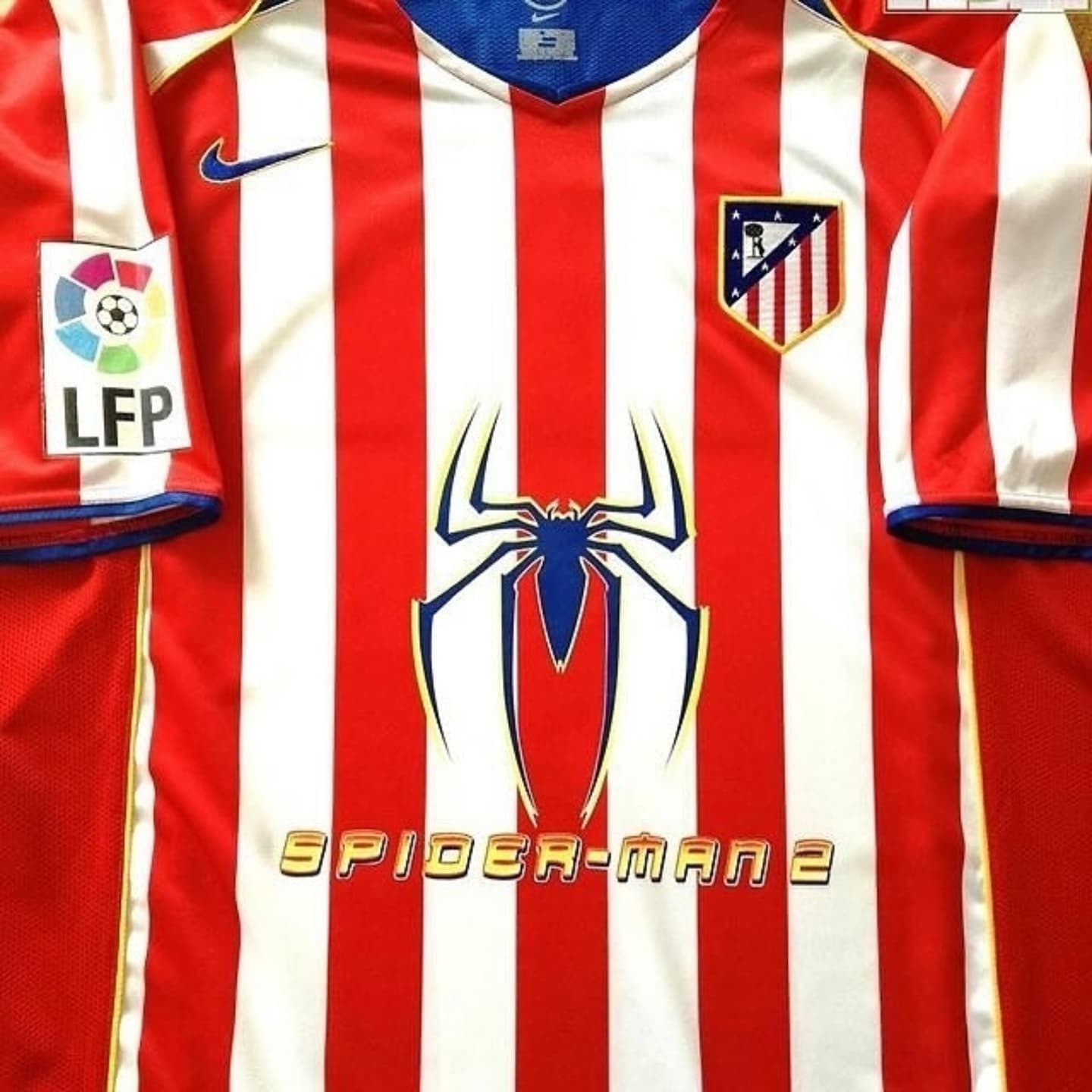 Throwback to when Atletico Madrid had the Spider-Man 2 logo on