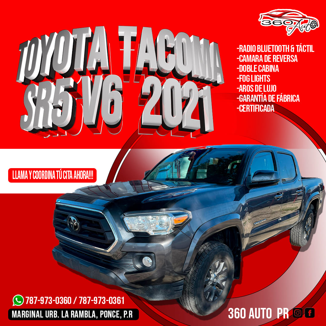 360 Auto PR - 🚨#Súper #Oferta🚨 Toyota Tacoma SR5 V6 2021...