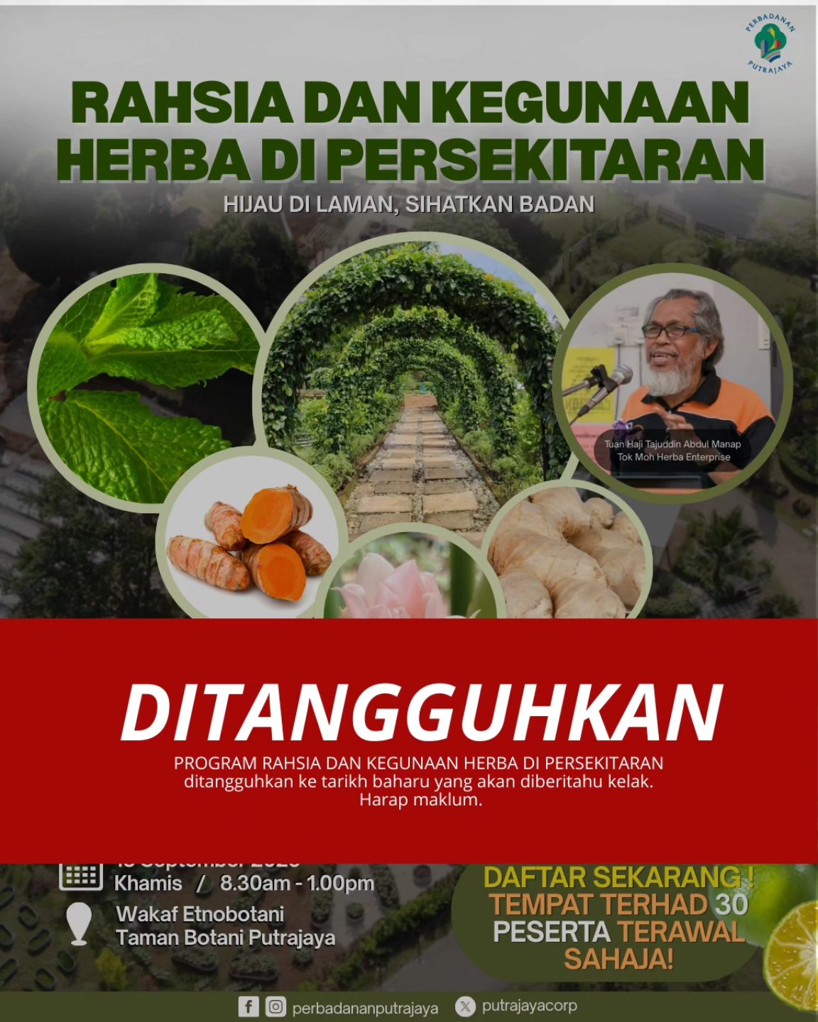 Taman - Dimaklumkan bahawa Program Rahsia dan Kegunaan Herba di ...