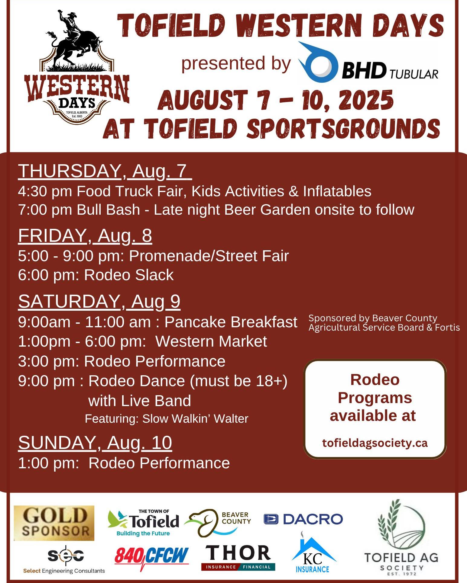 Town - It's time for Western Days and there's lots going on all weekend ...