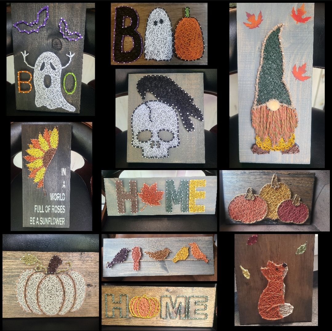 Just Stringing Around string art by Lisa