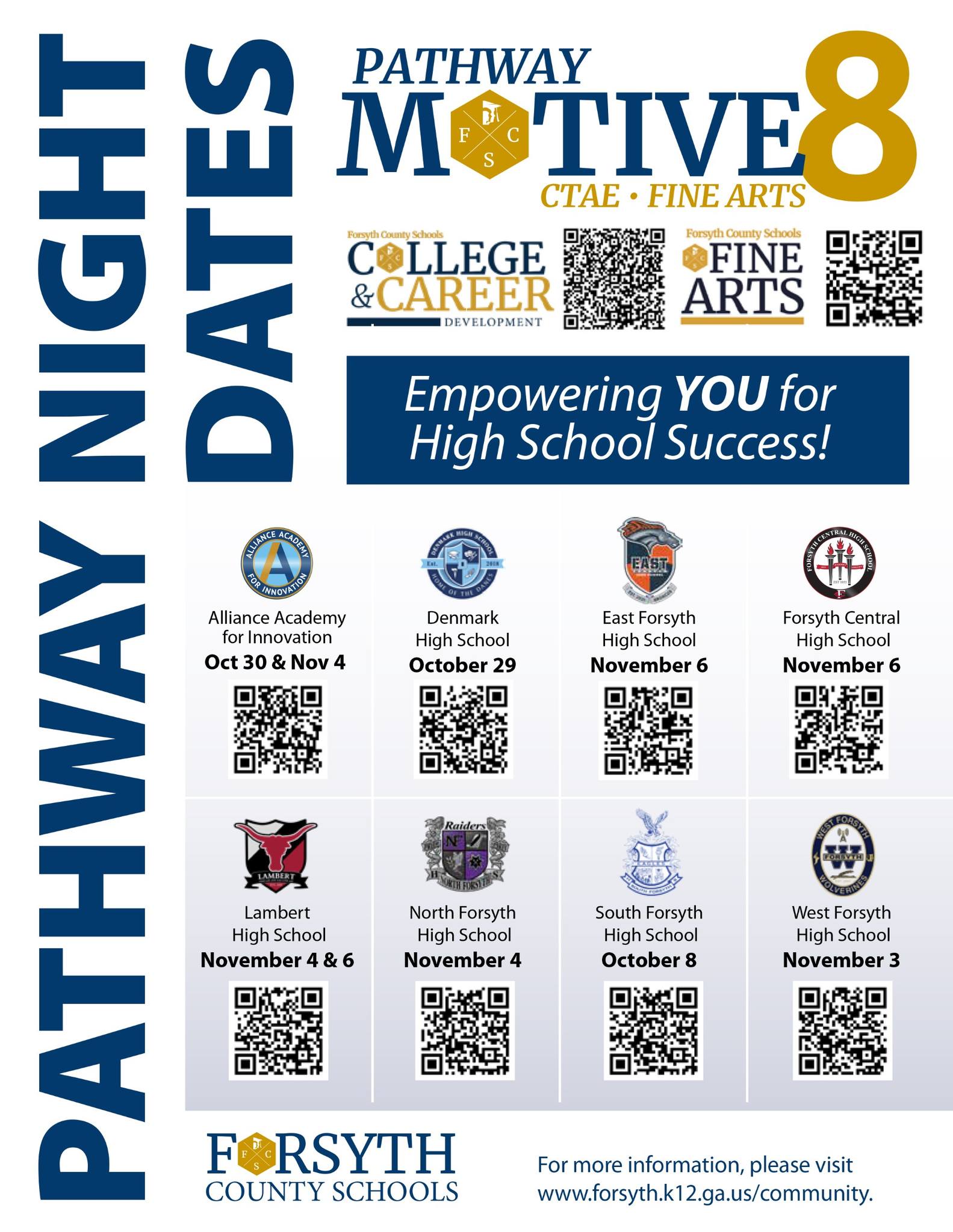 🎓 Pathway Night Dates Are Here! Parents... - North Forsyth MS | Facebook