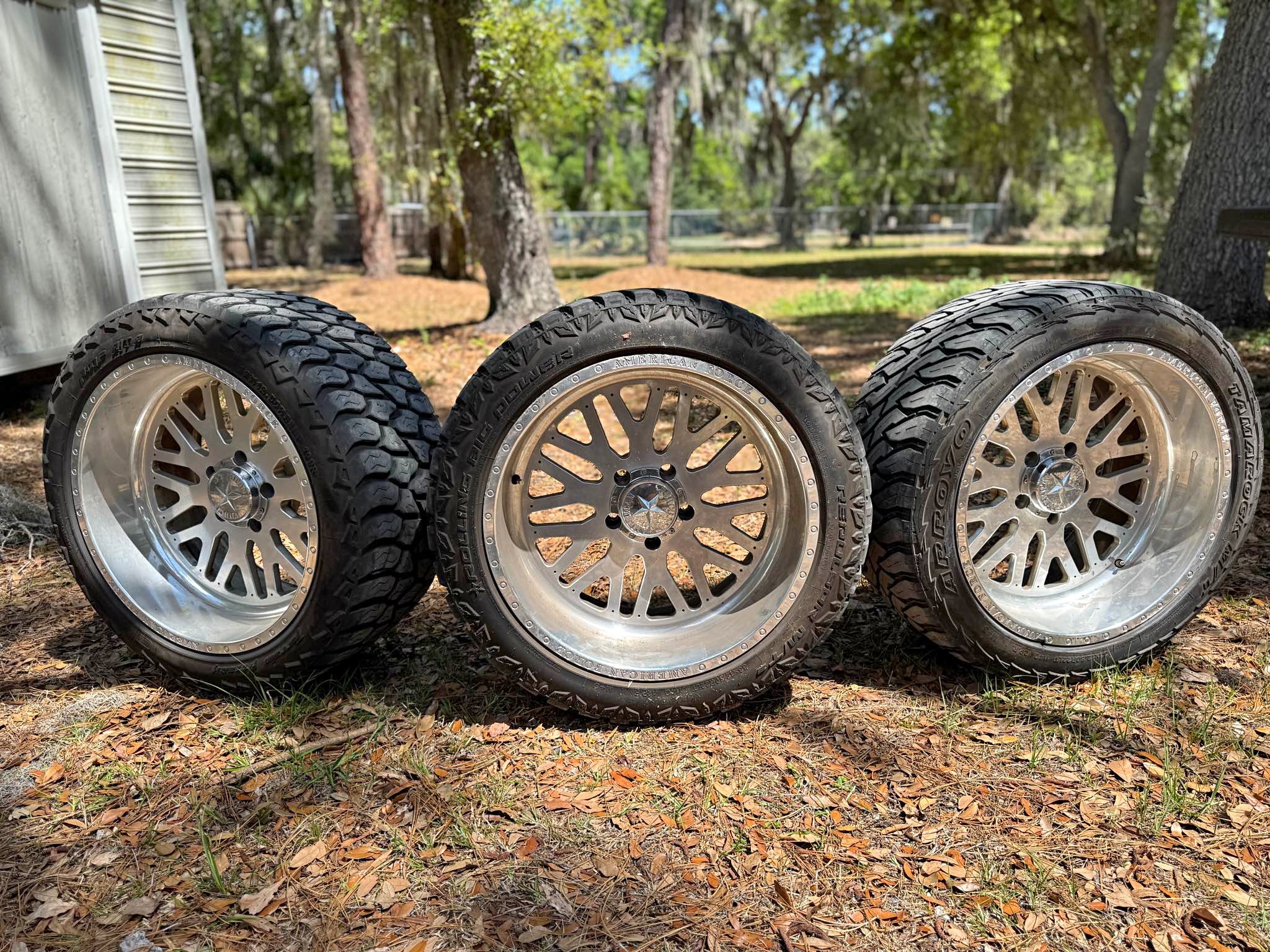 3 American force rims 33x12 r22 rims and tires 4 tires included just ...