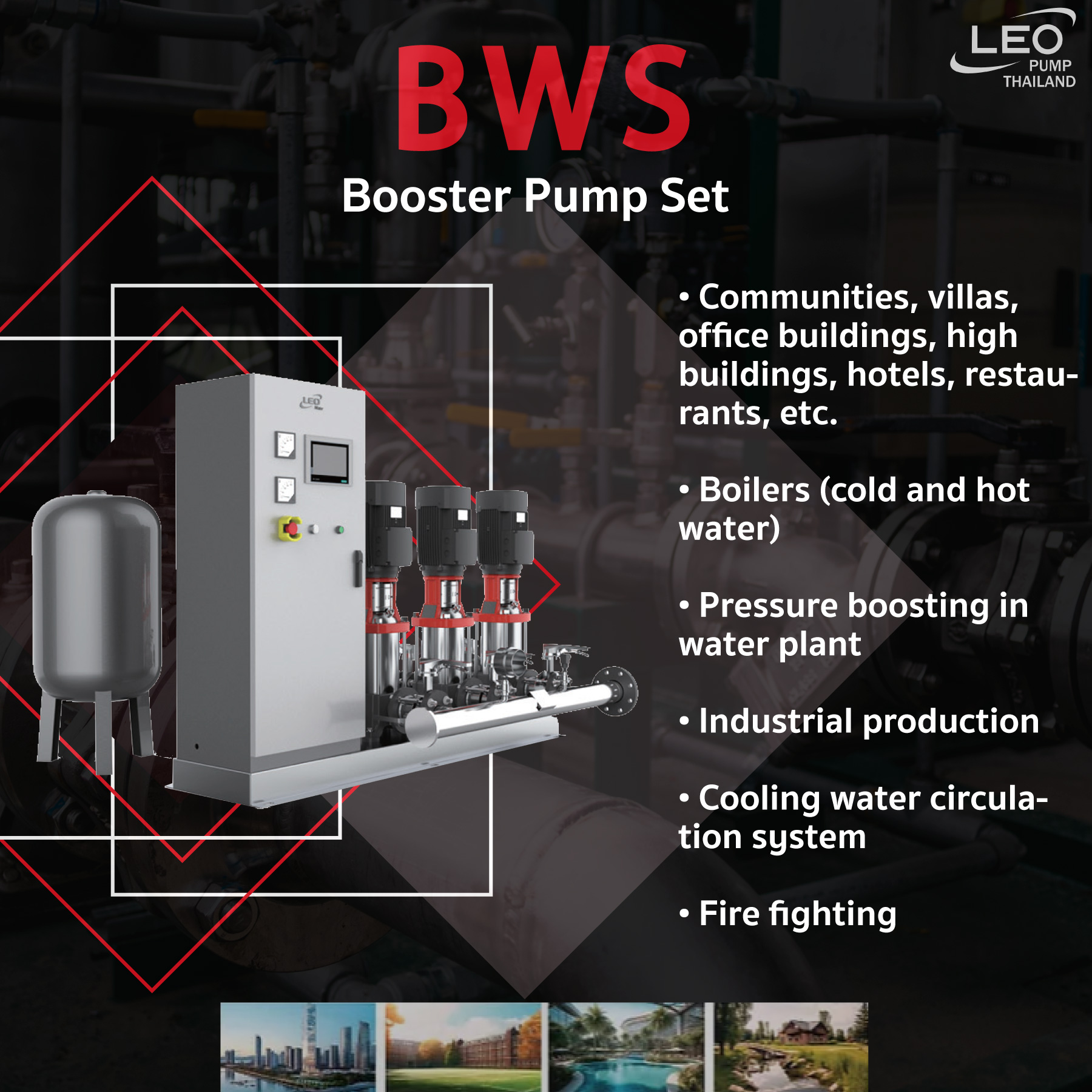 LEO - 👍👍ชุดบูสเตอร์ปั๊มลีโอ BWS Series / ABB Inverter / หน้าจอระบบ ...