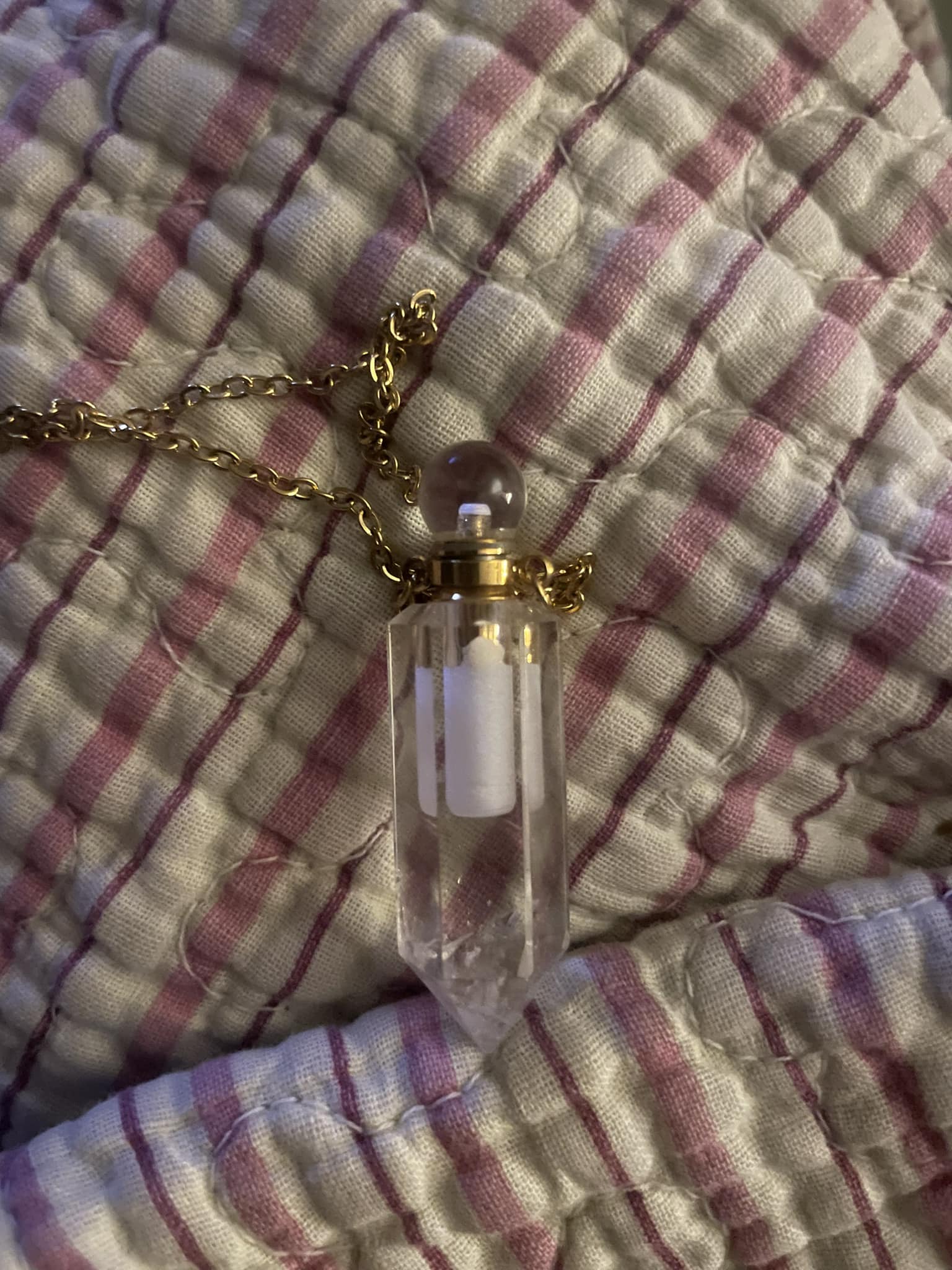 Bone vial necklace