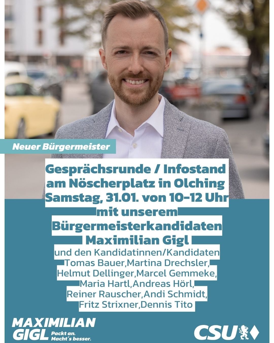 CSU - Gesprächsrunde / Infostand am Nöscherplatz in Olching! Samstag ...