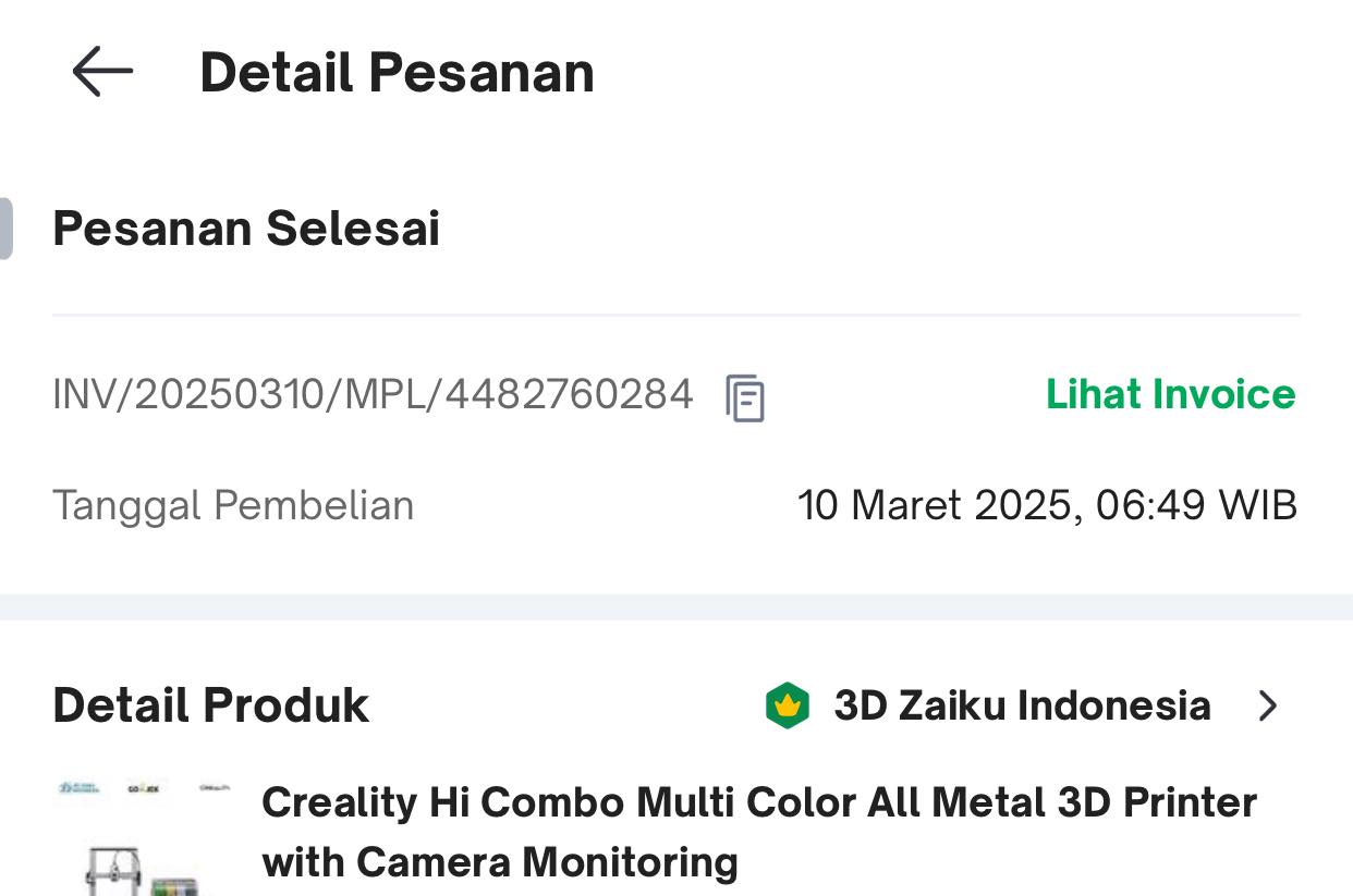 FJB 3D Printer Indonesia | Wts creality hi combo | Facebook