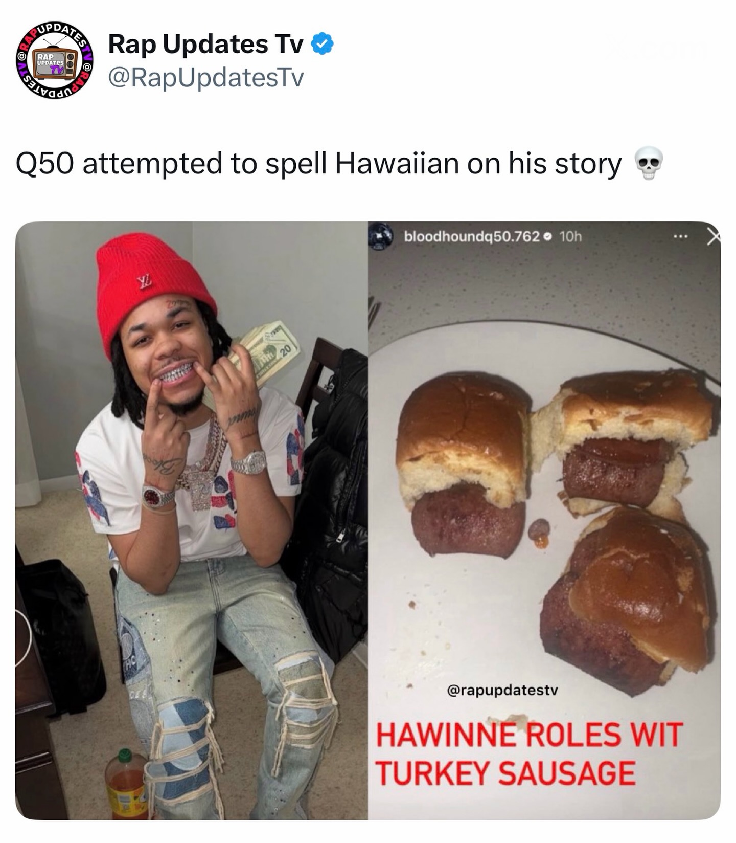 Rap Updates Tv - #Q50 attempted to spell Hawaiian 😂 | Facebook