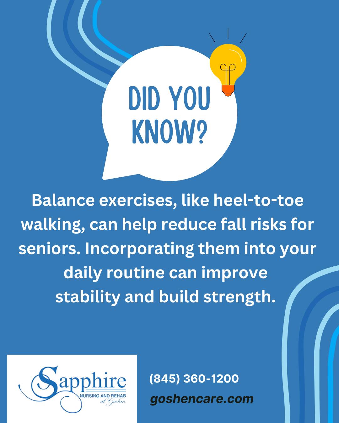 Sapphire - 🦵 Did you know that balance exercises, like heel-to-toe ...