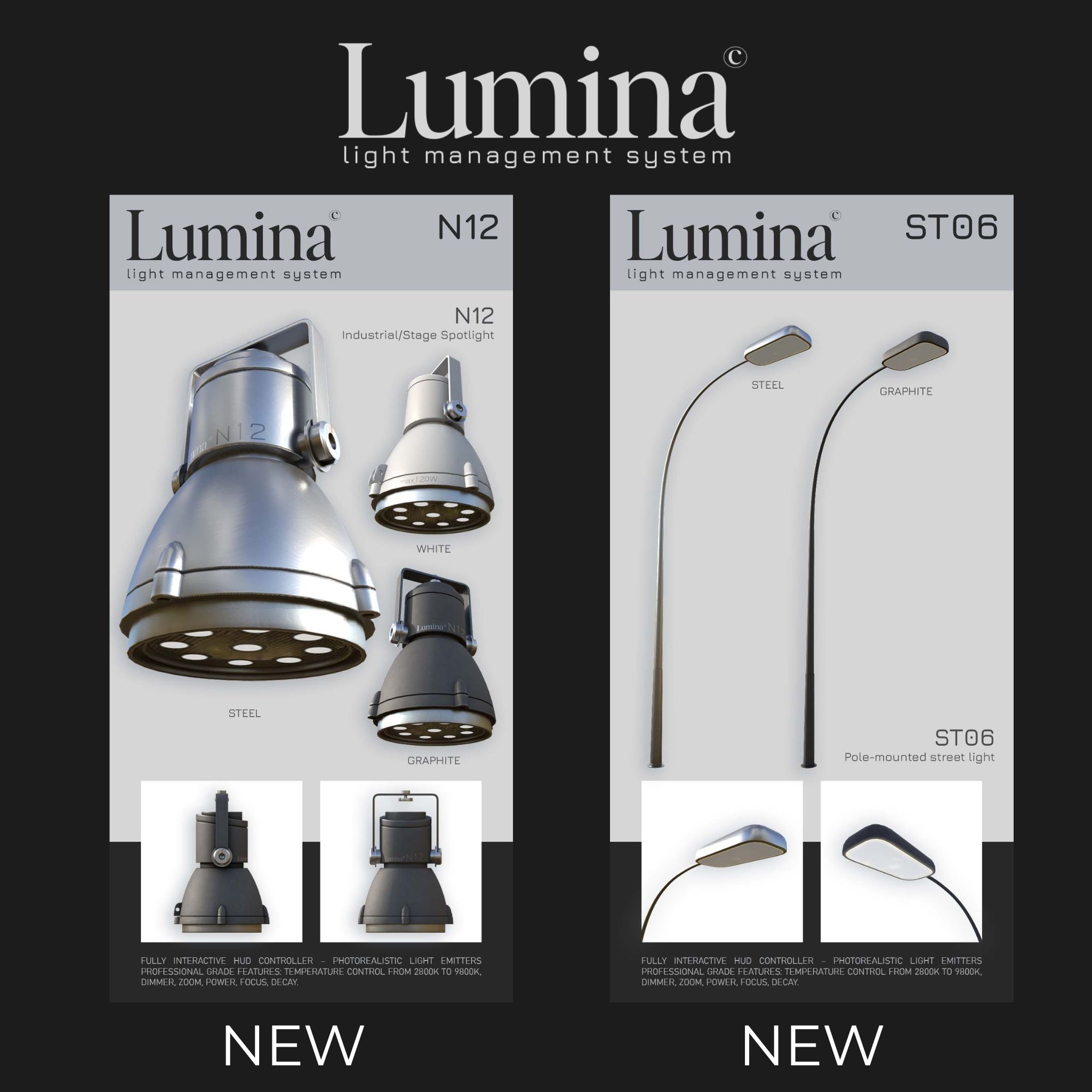 Fanatik - Two new LUMINA lights - N12 industrial / stage spotlight and ...