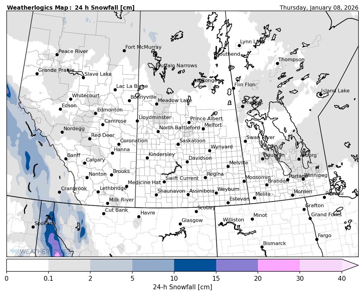 Weatherlogics - Here is our snow forecast map for tomorrow - Thursday ...