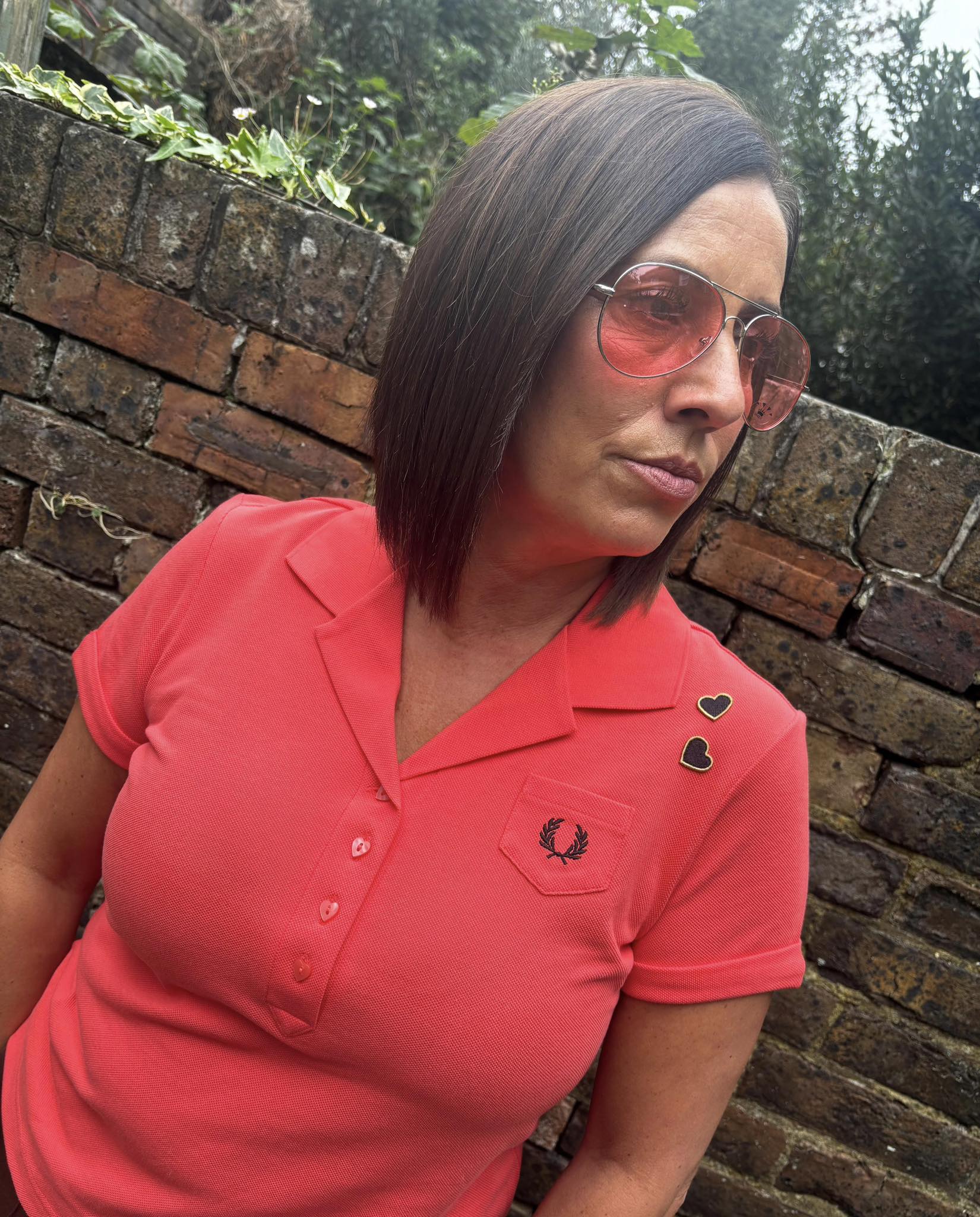 🌸🖤 Fred Perry X Amy Winehouse Revere Collar Polo in Flamingo