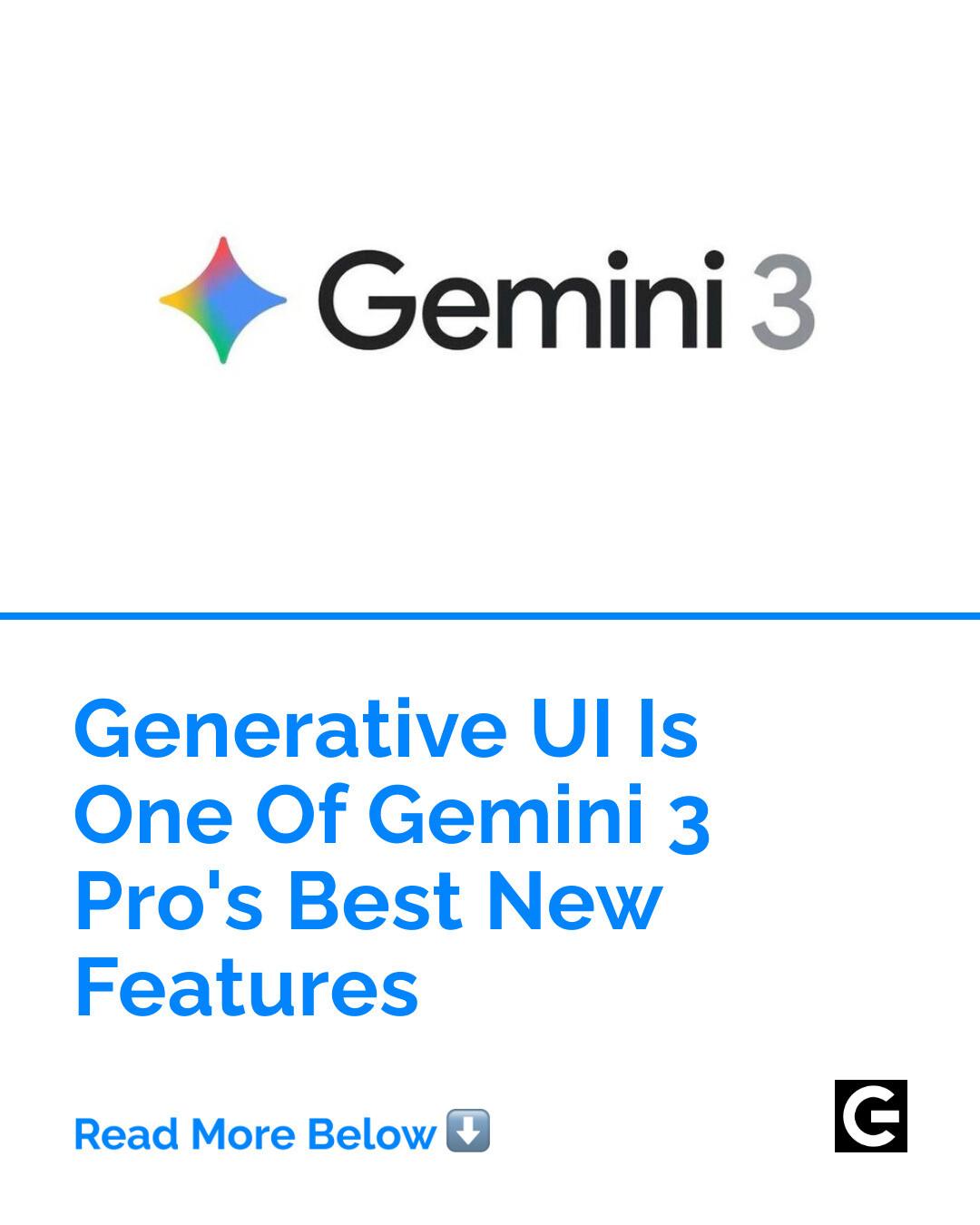 BGR - The new Gemini 3 model powers Generative UI, and can... | Facebook