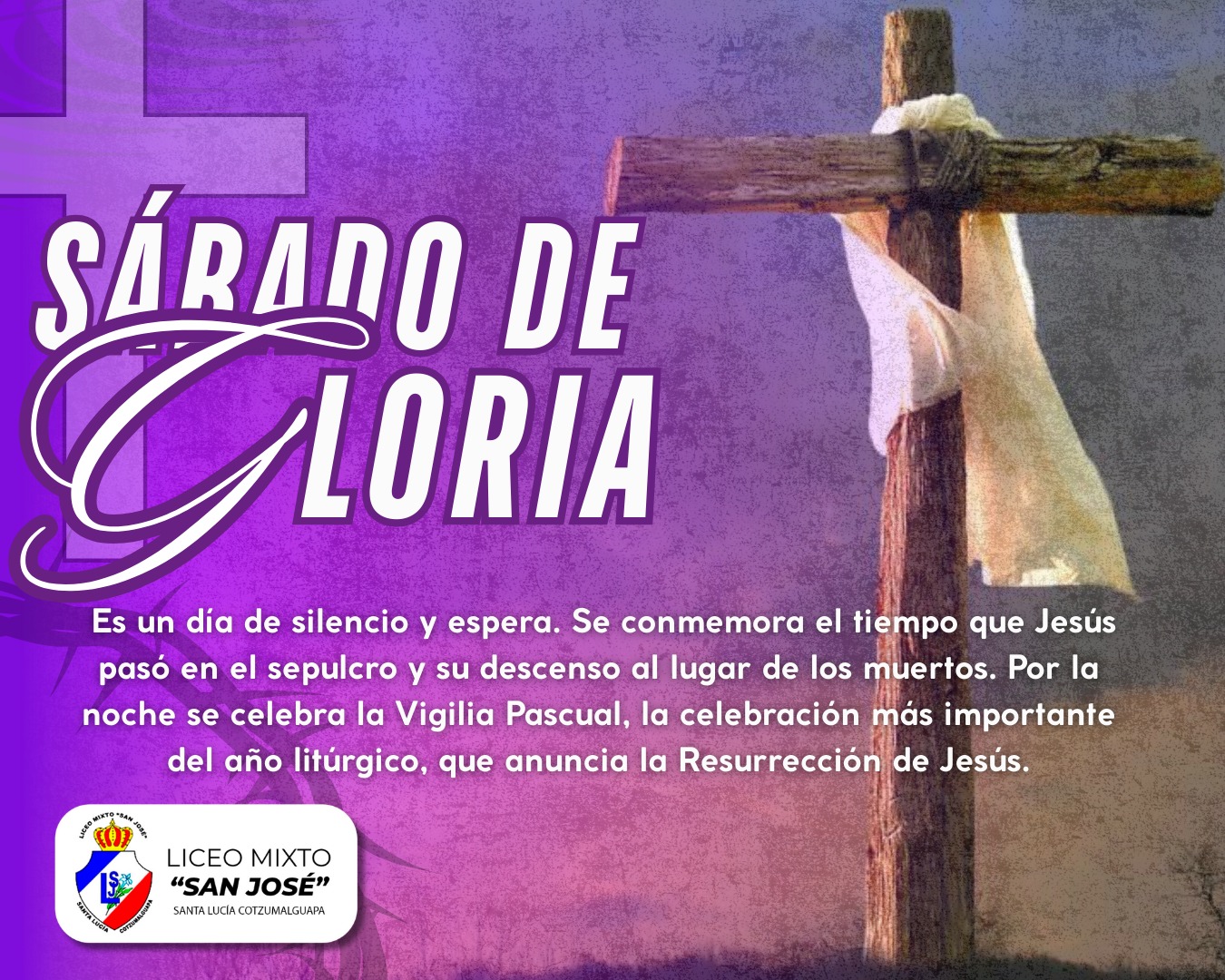 🌿𝗦𝗔𝗕𝗔𝗗𝗢 𝗗𝗘 𝗚𝗟𝗢𝗥𝗜𝗔🌿 Hoy se... - Liceo Mixto San José | Facebook