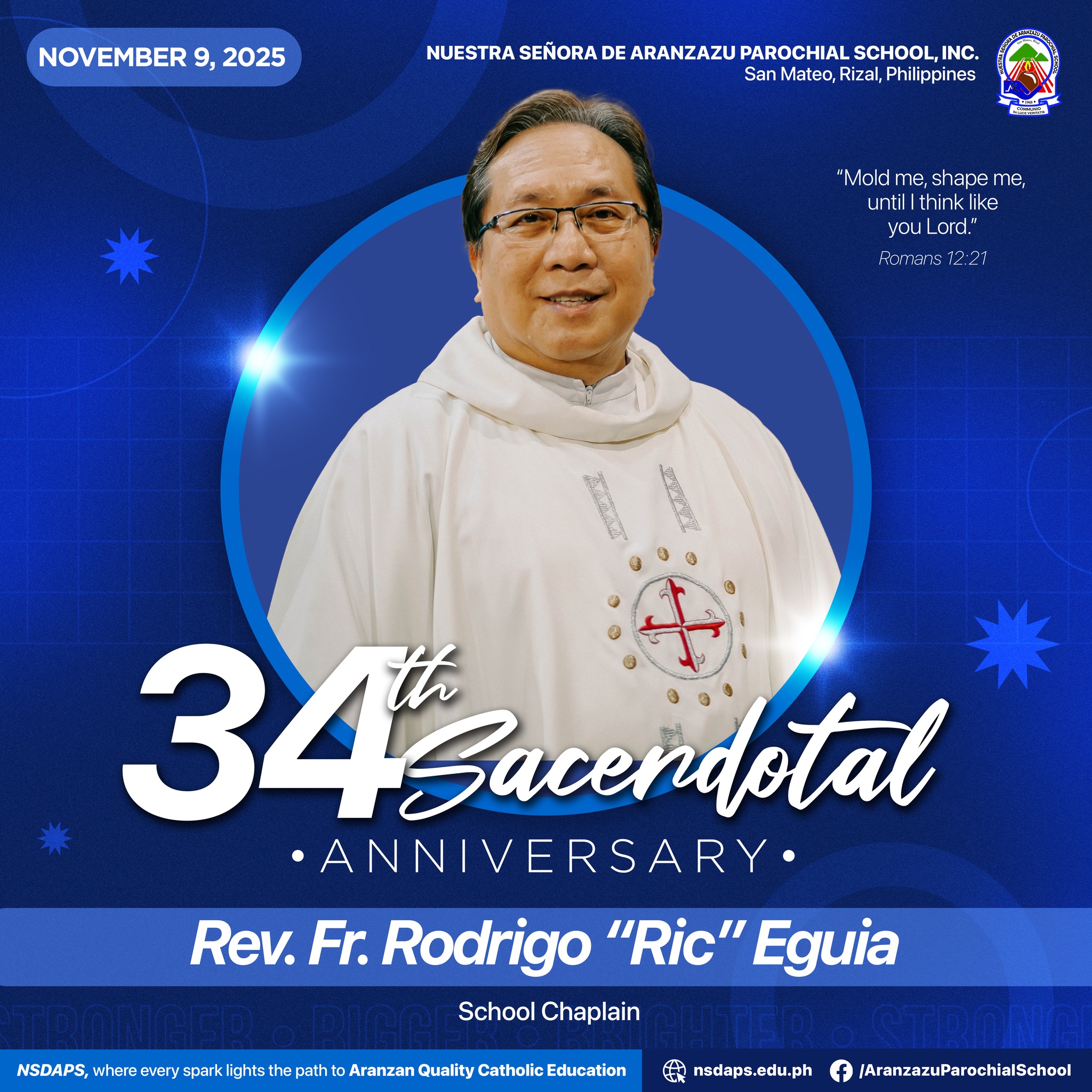 Nuestra - Happy Sacerdotal 34th Anniversary to Rev. Fr. Rodrigo 