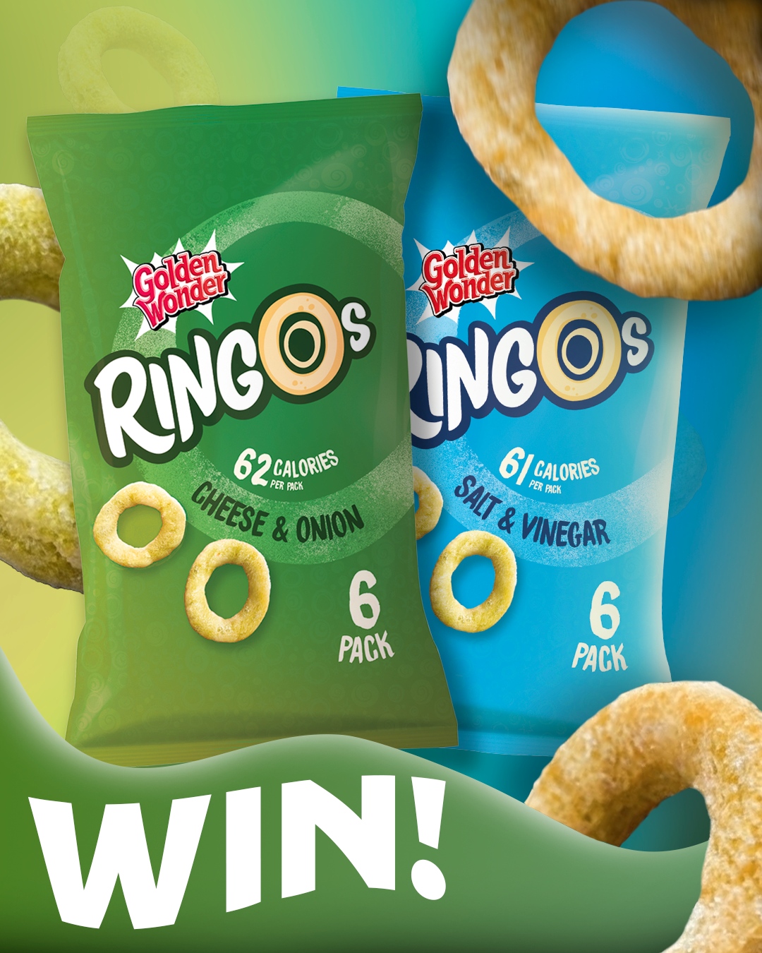 Golden - 🔥 WIN Golden Wonder Ringos! 🔥 Cheese & Onion and Salt ...