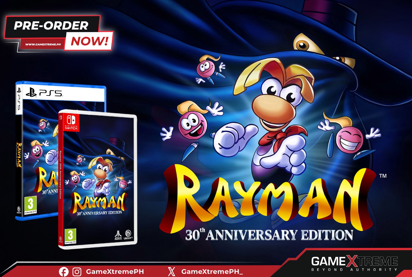 Pre-order Nintendo Switch/PlayStation 5 Rayman: 30th Anniversary