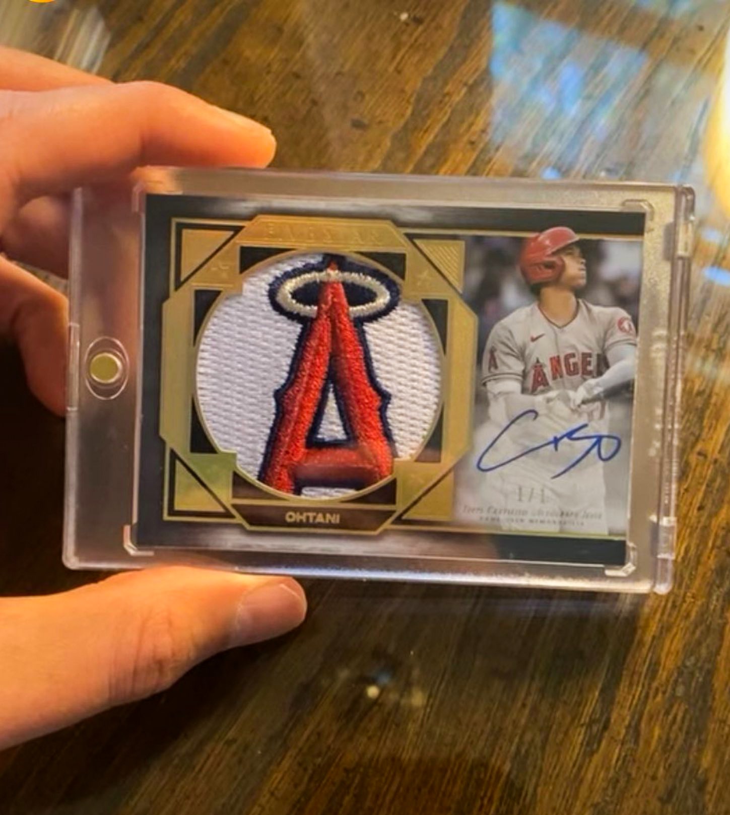 1/1 Clayton Kershaw book card featuring a GIGANTIC Dodgers logo 