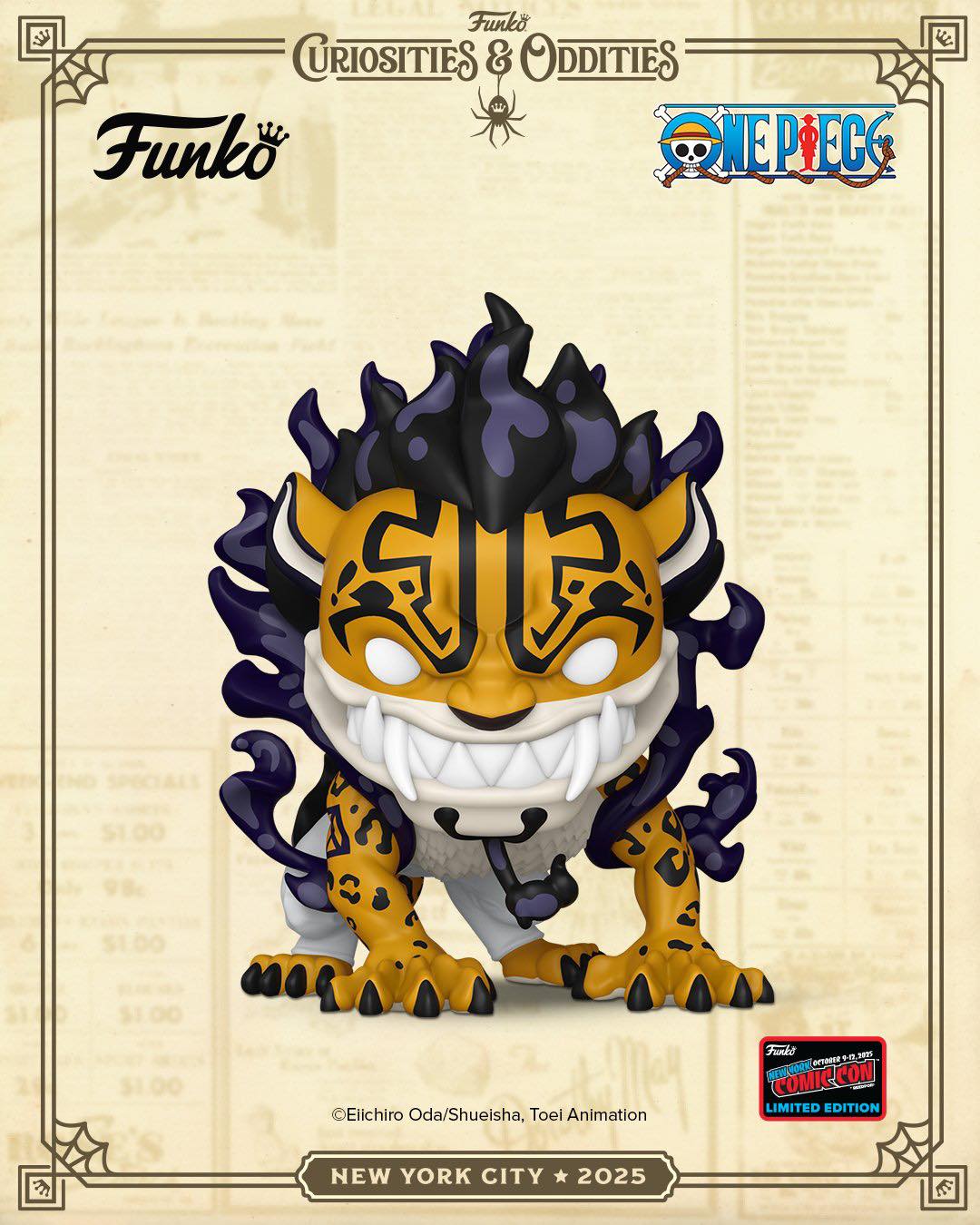 Funko Pop One Piece Brook Avec Requin - Édition Convention 2025, 9 Cm, Vinyle