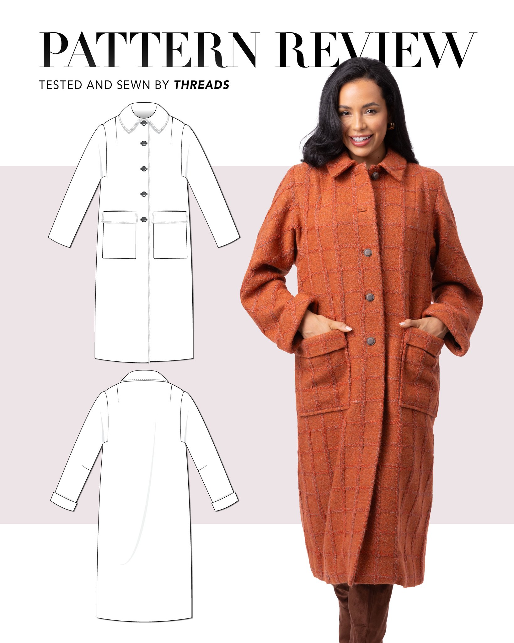 A classic 1950s coat is back. Butterick 7020—available through 