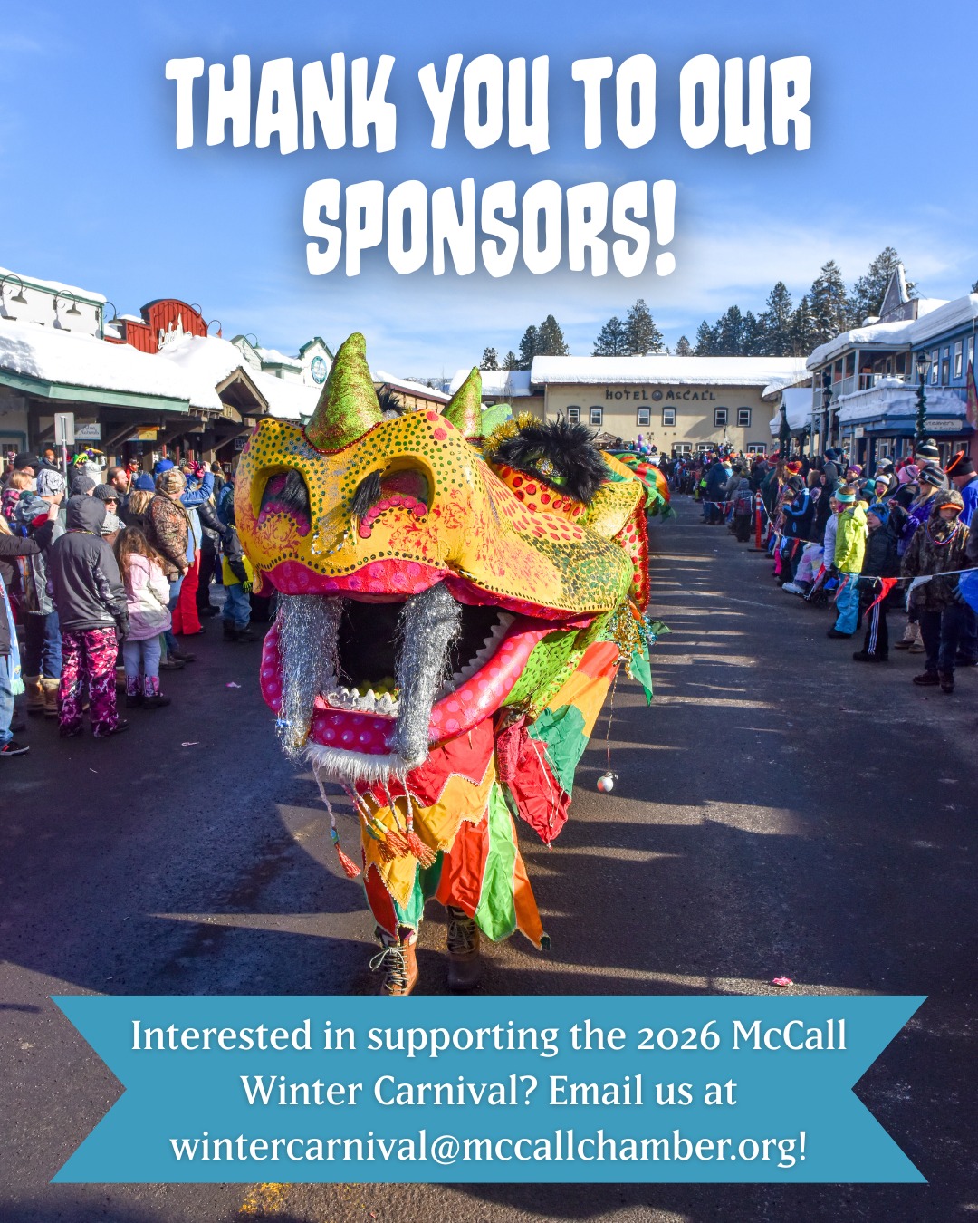 McCall - A HUGE thank you to our 2026 McCall Winter Carnival sponsors ...