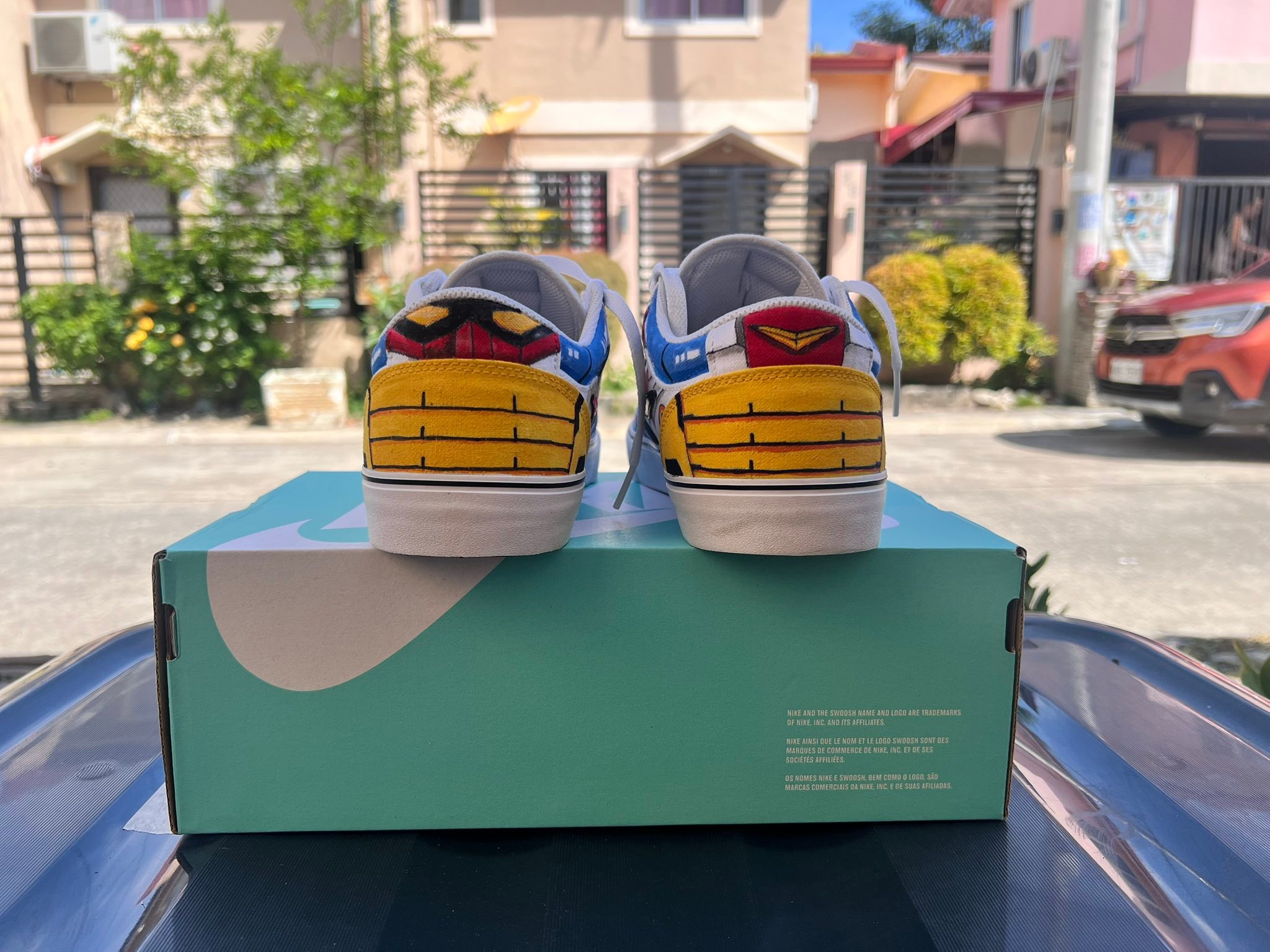 Custom painted sneakers gundam rx-78-2