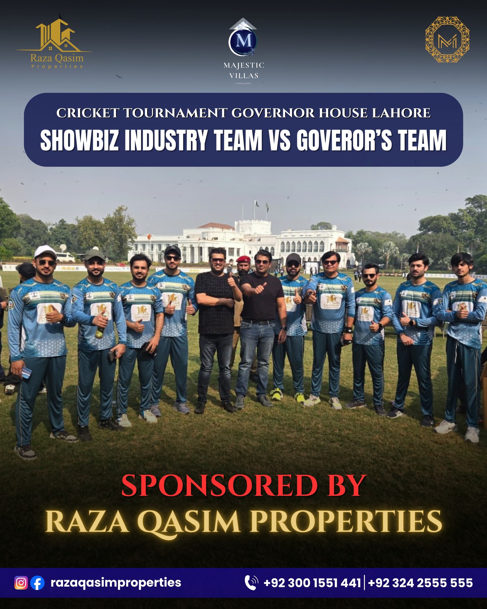 Raza - Cricket meets class at the iconic Governor House Lahore! 🏏 Raza ...