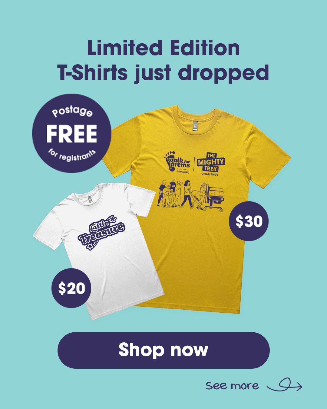 Walk for Prems - Fresh merch, just in time for October! 💜👟... | Facebook