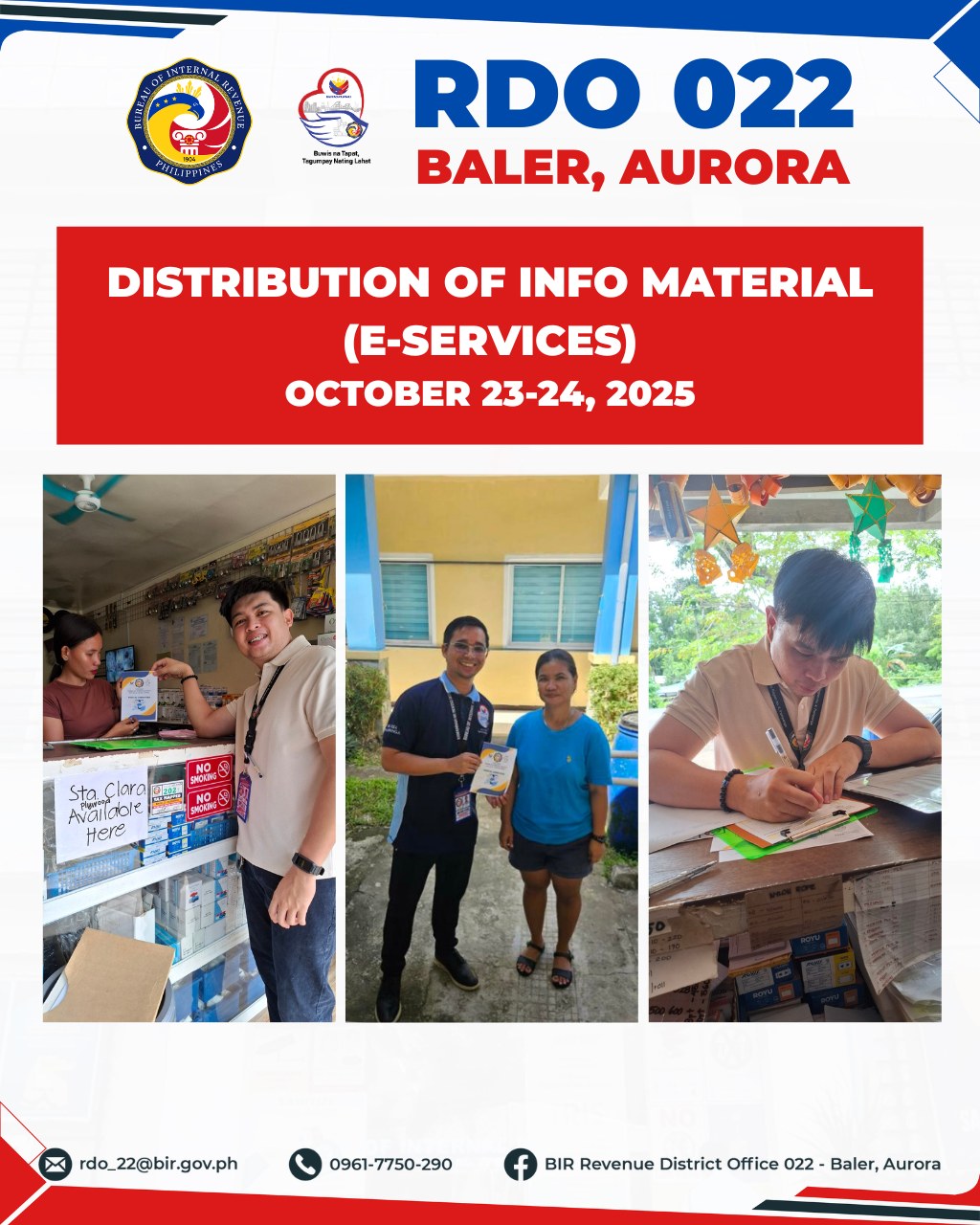 BIR - 𝗗𝗜𝗦𝗧𝗥𝗜𝗕𝗨𝗧𝗜𝗢𝗡 𝗢𝗙 𝗜𝗡𝗙𝗢 𝗠𝗔𝗧𝗘𝗥𝗜𝗔𝗟 (𝗘-𝗦𝗘𝗥𝗩𝗜𝗖𝗘𝗦) 𝗢𝗖𝗧𝗢𝗕𝗘𝗥 𝟮𝟯-𝟮𝟰, 𝟮𝟬𝟮𝟱 ...