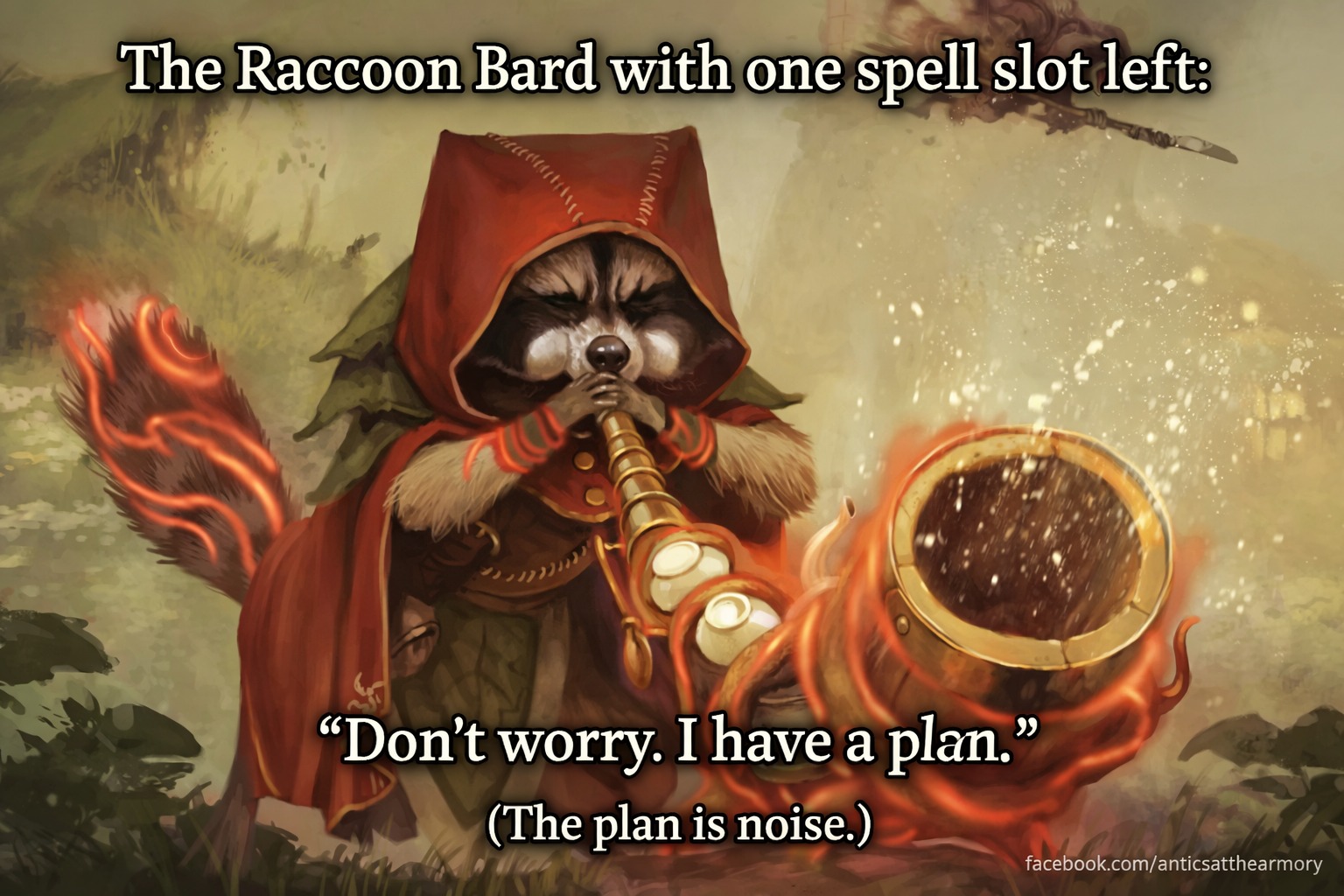 Antics - 🎶🦝 Roll initiative. #DnDMemes #GremlinBard #RaccoonChaos # ...