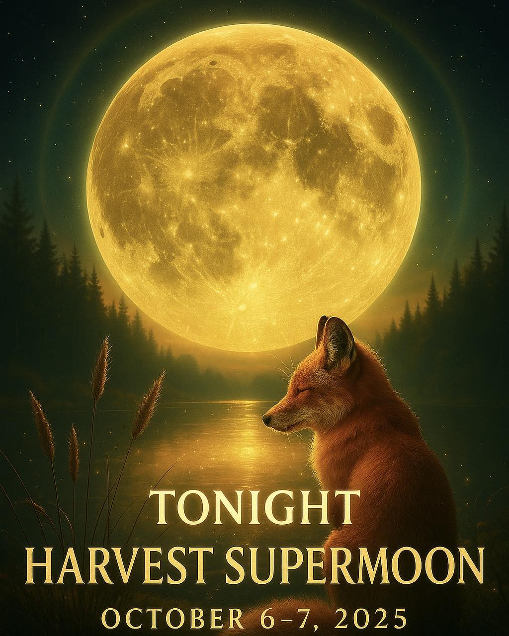 Nature - 🌕 TONIGHT, LOOK UP – The Harvest Supermoon 🦊 October 6–7, 2025 ...