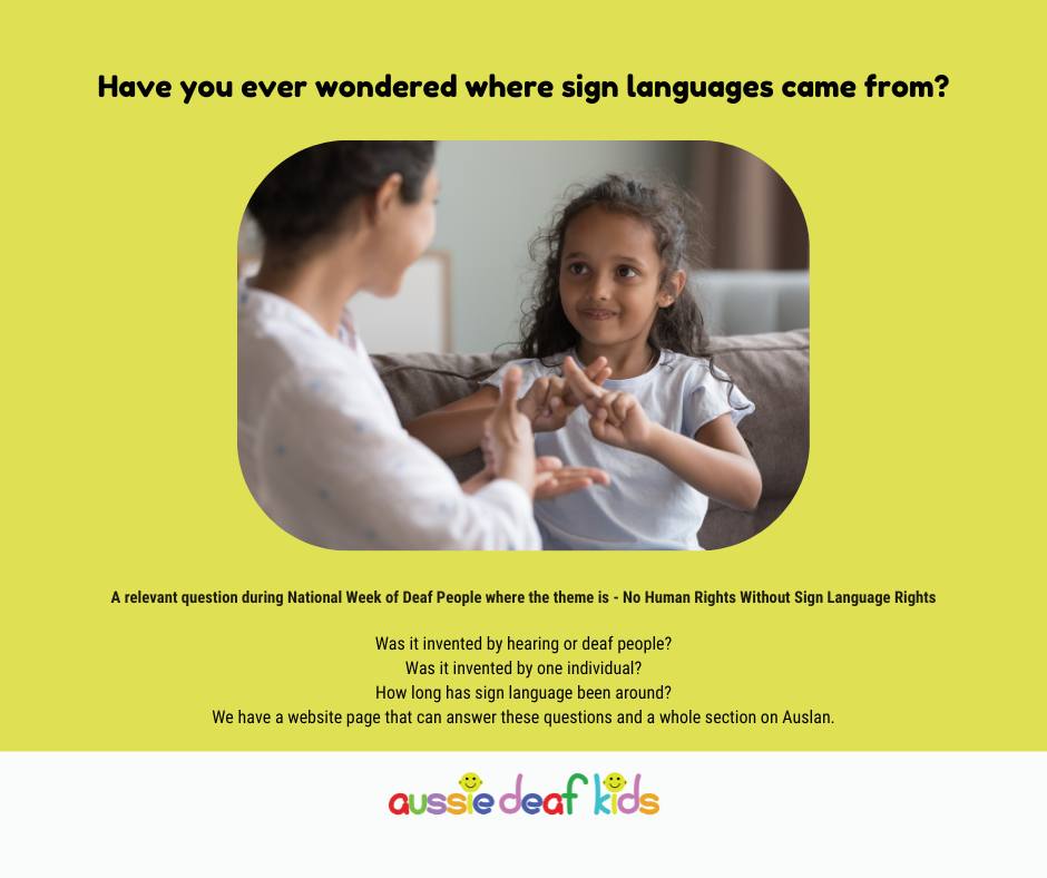 Aussie - Have you ever wondered where sign languages came from? A ...