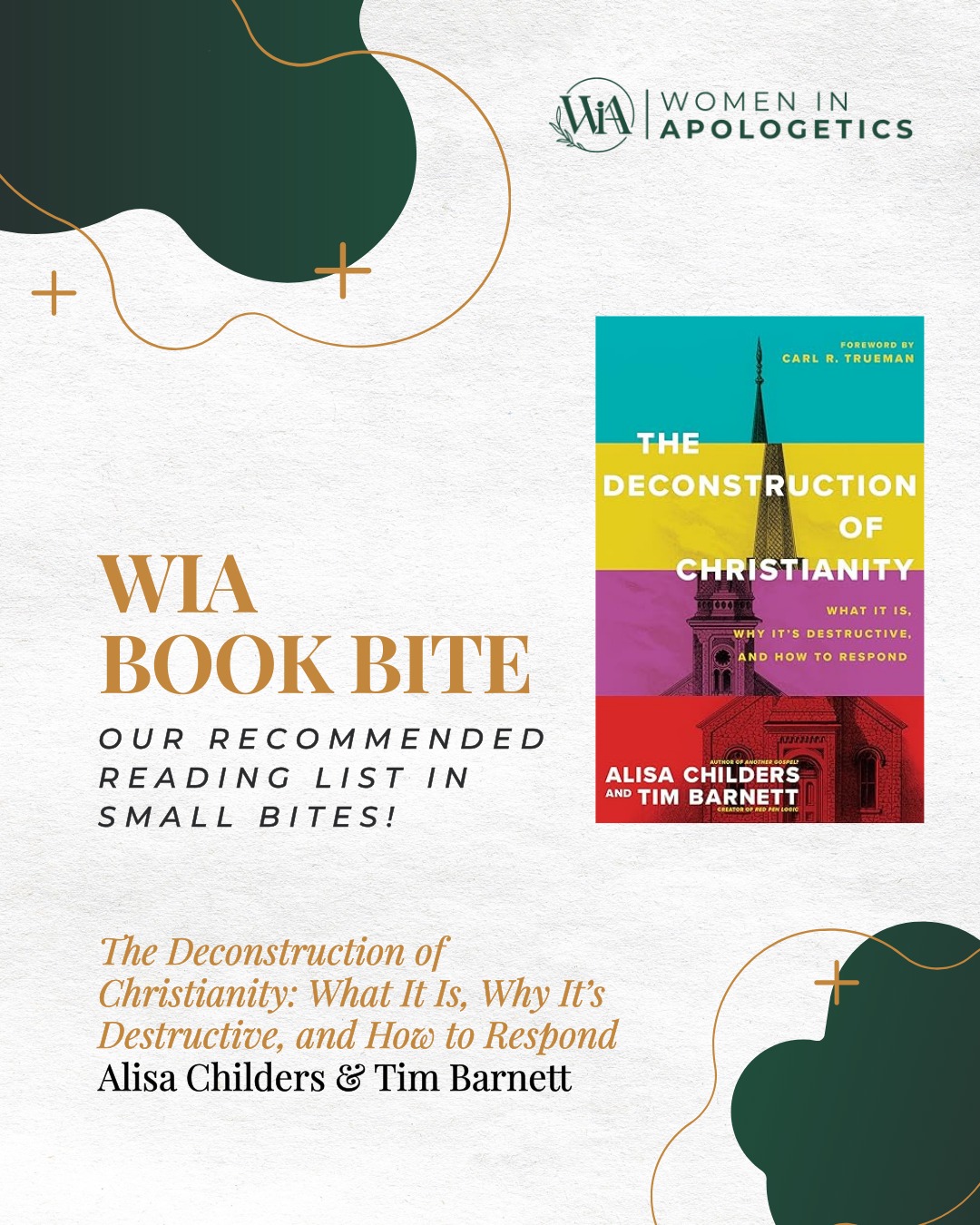 WIA Book Bite The... - Women in Apologetics | Facebook
