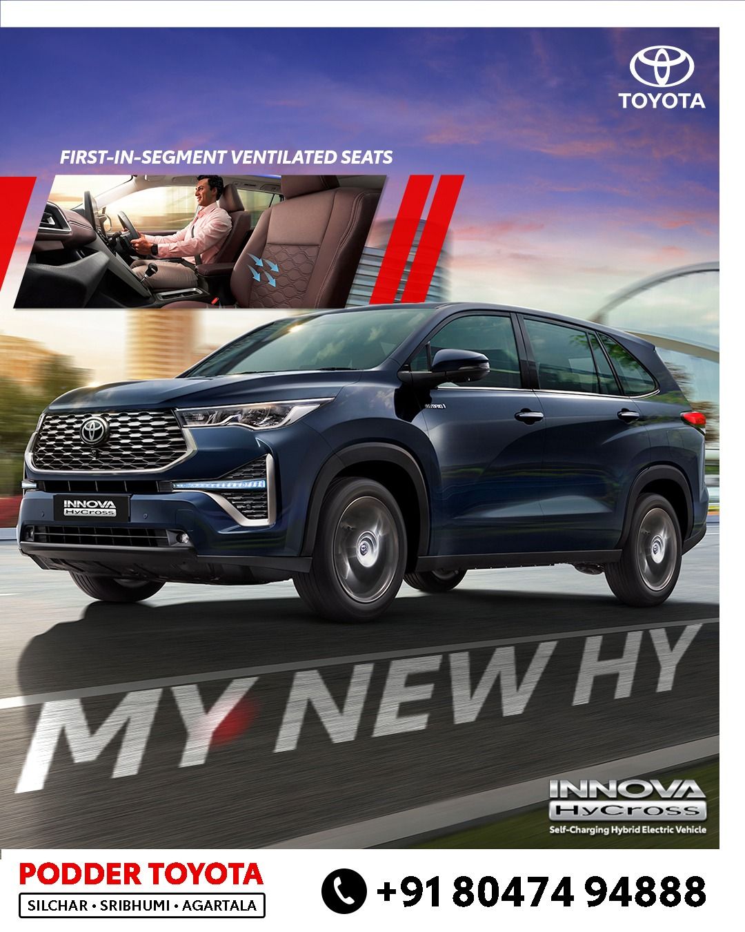 Drive in comfort like never before with the Toyota Innova HyCross