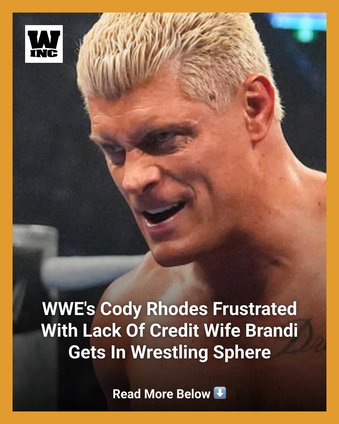 Wrestling - Cody Rhodes shares his frustration that his wife, Brandi ...
