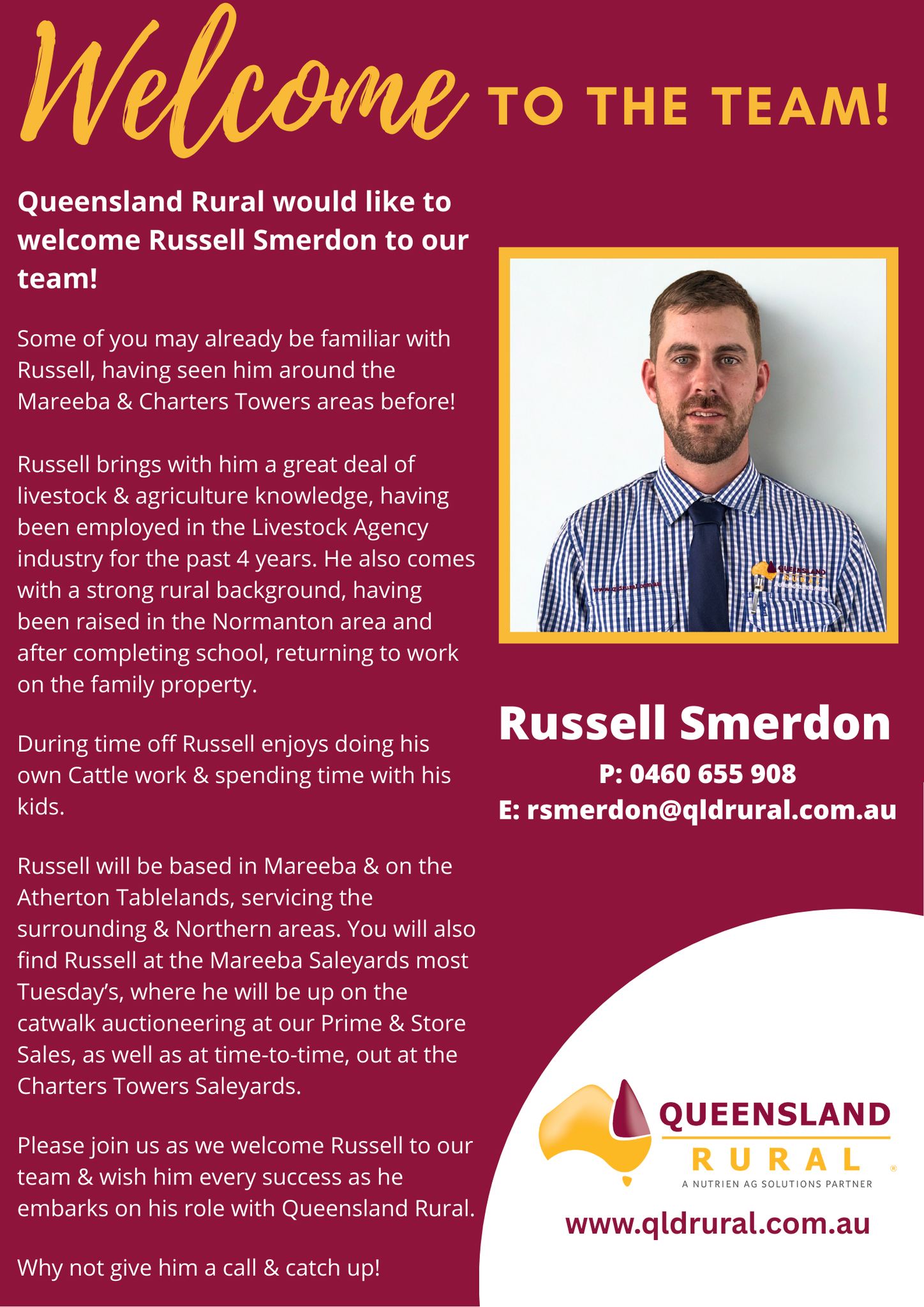 👋🏻 Welcome to the Queensland Rural team... - Queensland Rural | Facebook