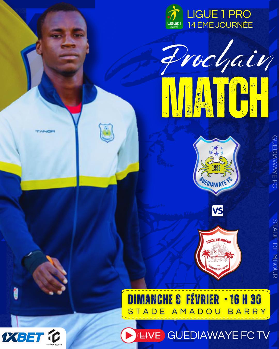 Guediawaye fc - P R O C H A I N M A T C H 🟡🔵 🏾 🗓️... | Facebook