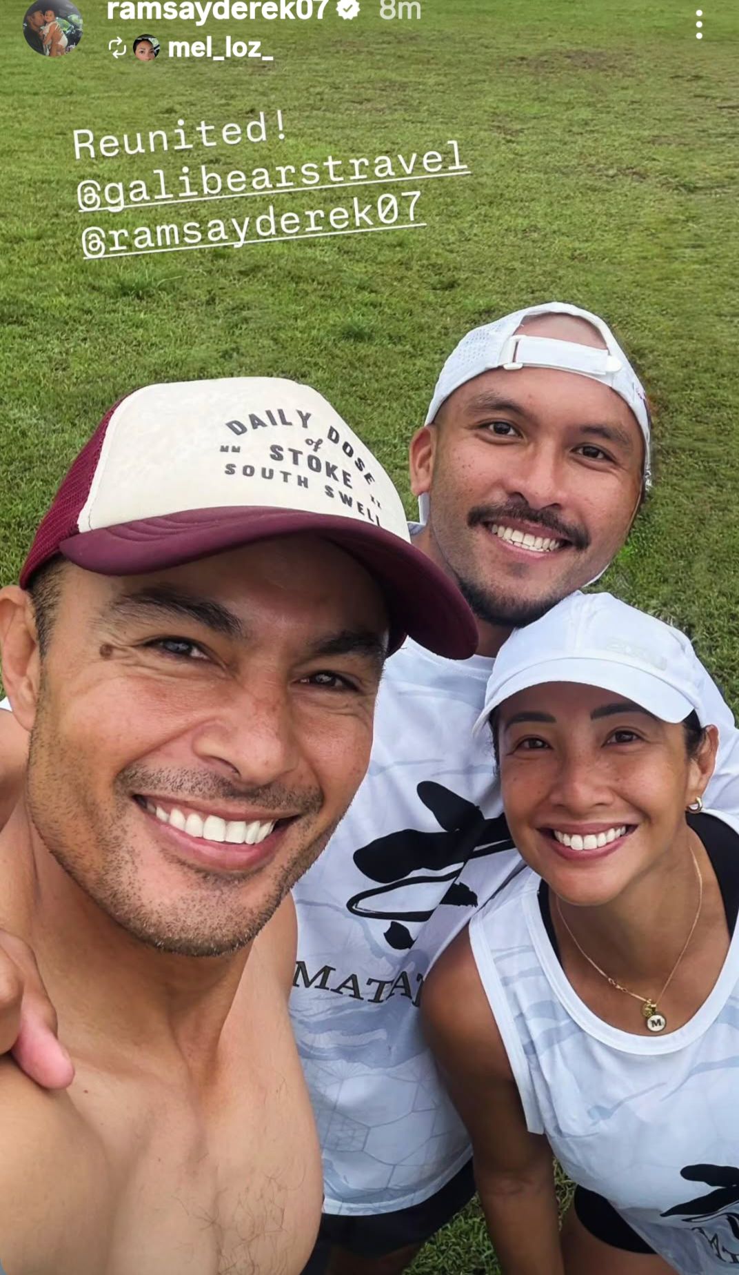Maritess - Derek Ramsay reunited with his best friend Gali Gonzaga. 🕺 # ...