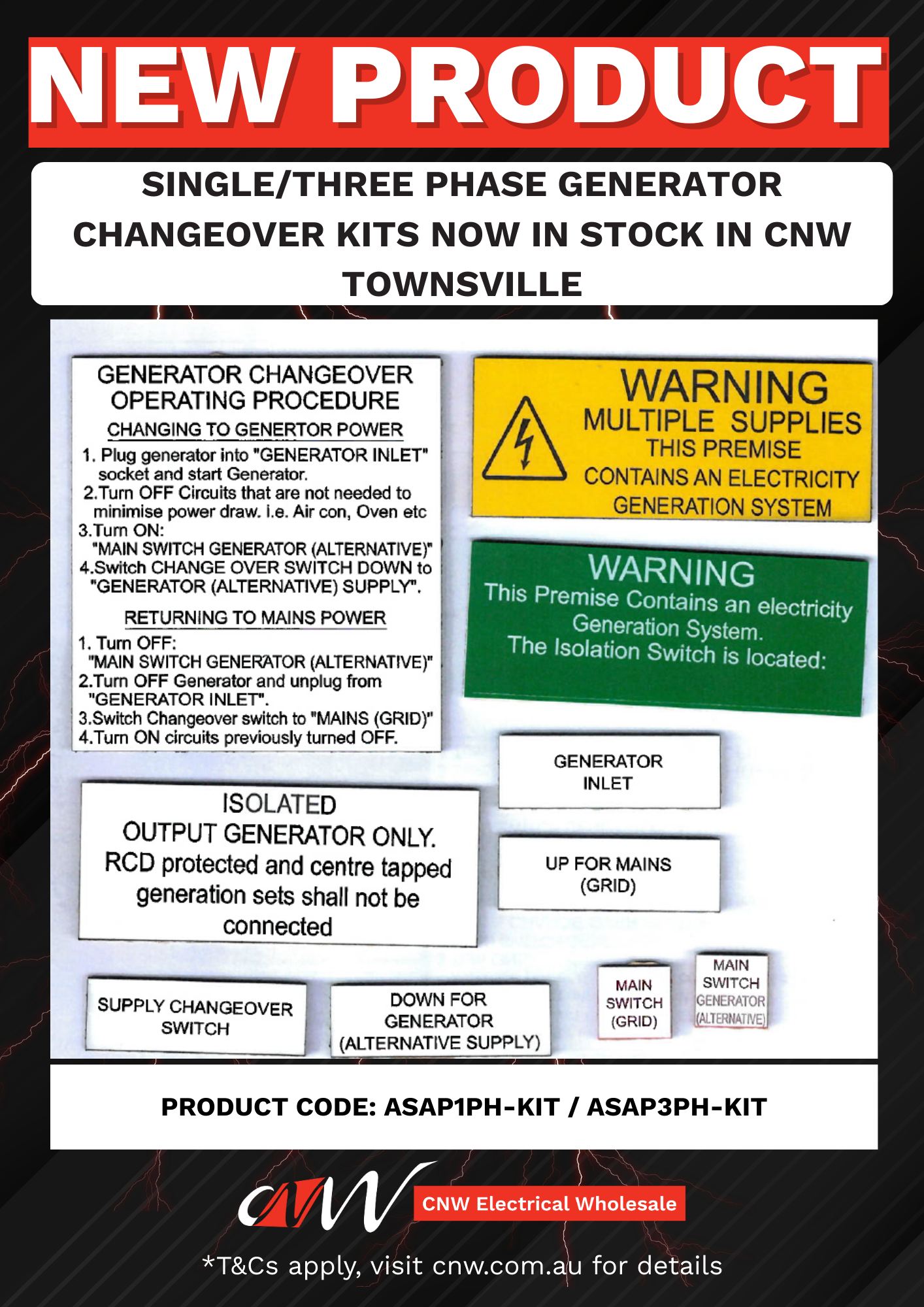CNW - ⚡️ NEW PRODUCT NOW IN STOCK! ⚡️ Single & Three Phase Generator ...