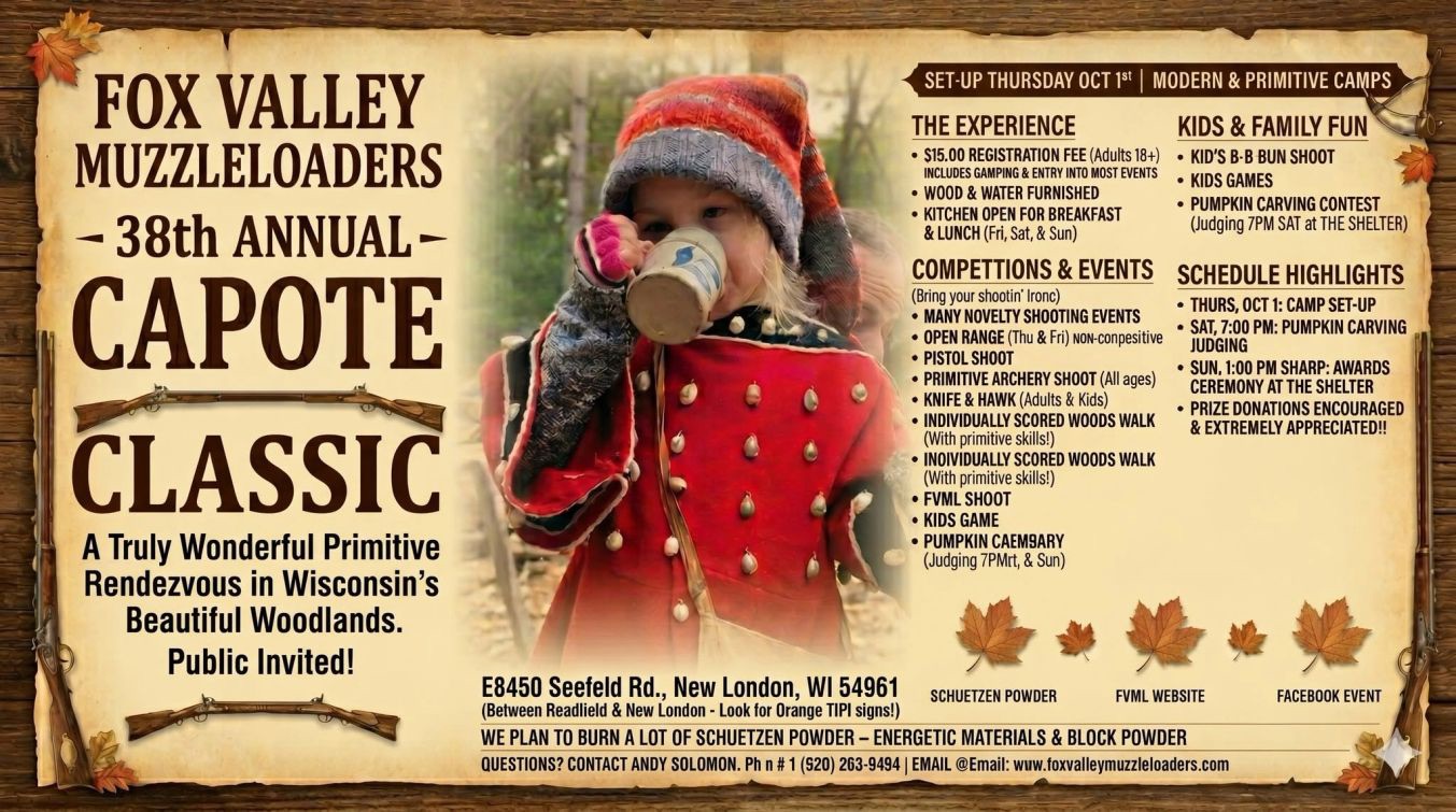 38th Annual Capote Classic--Fall Rendezvous -New London Wisconsin